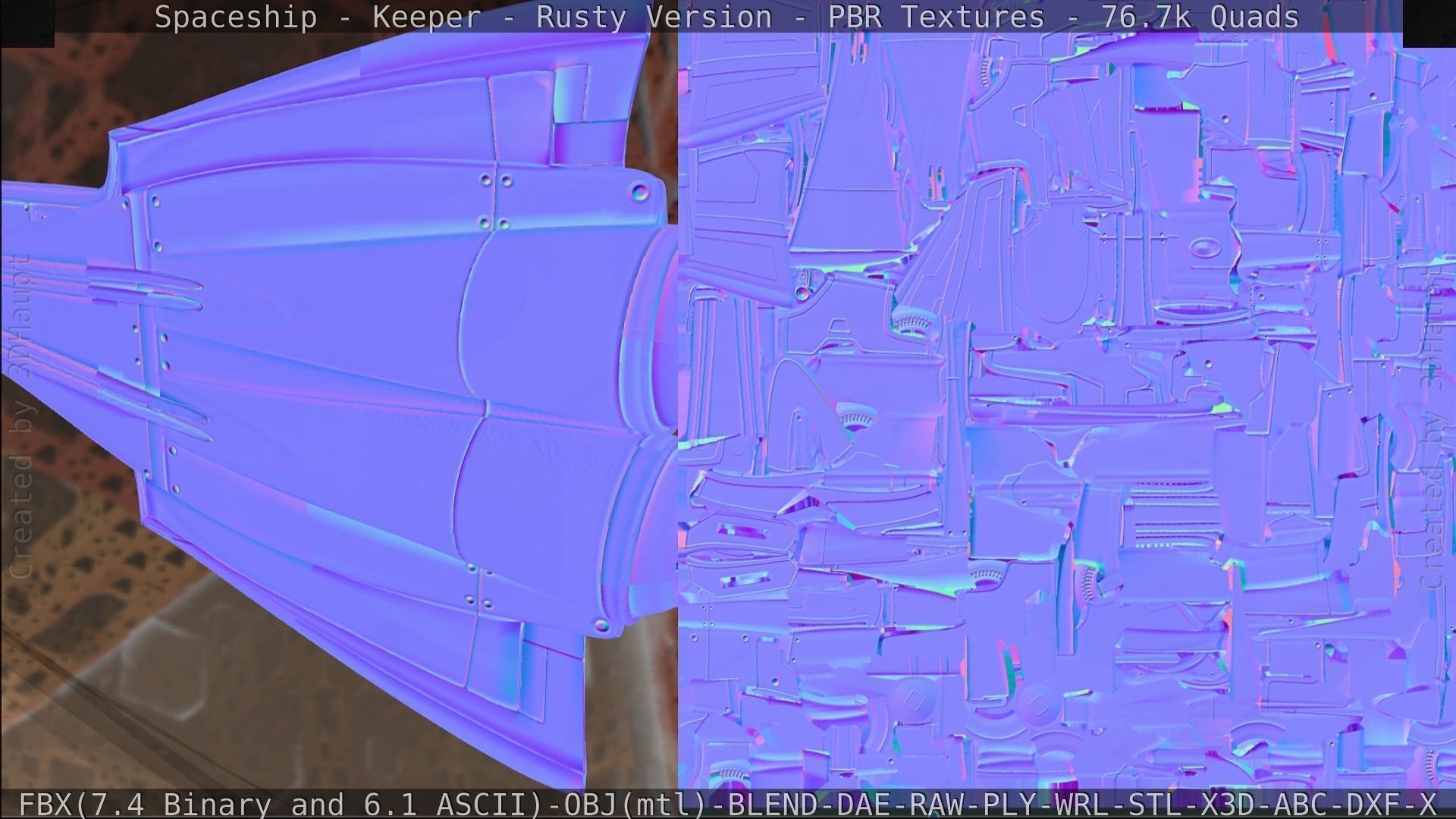 Spaceship - Keeper - Rusty Version 3D model_390