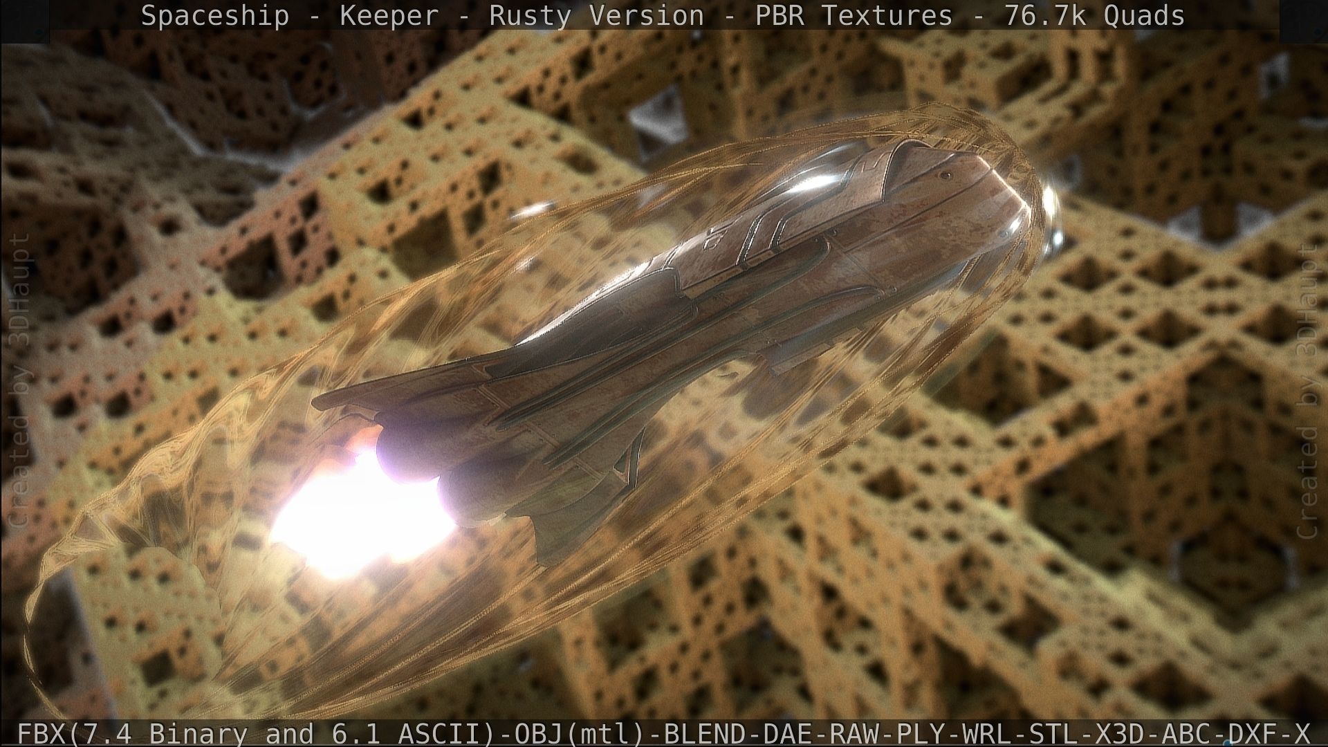 Spaceship - Keeper - Rusty Version 3D model_467