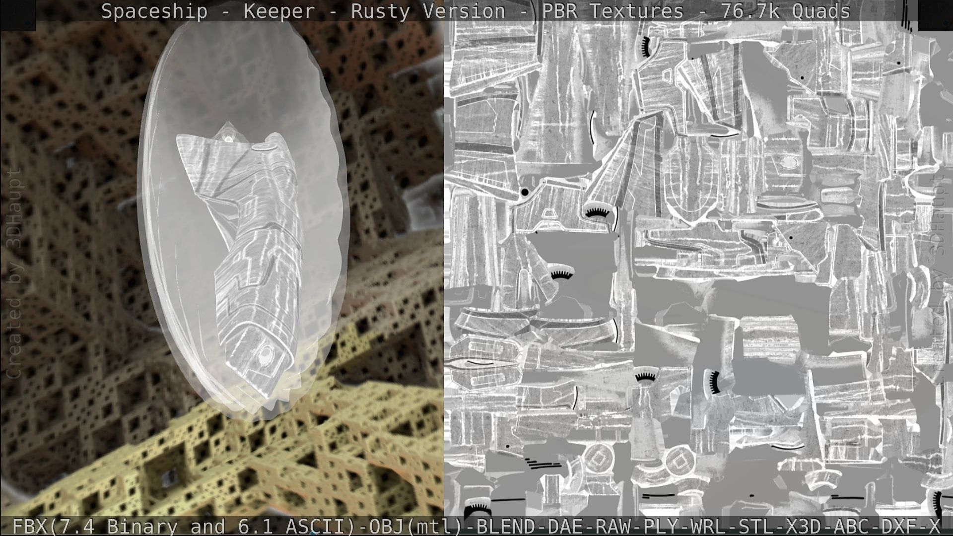 Spaceship - Keeper - Rusty Version 3D model_337