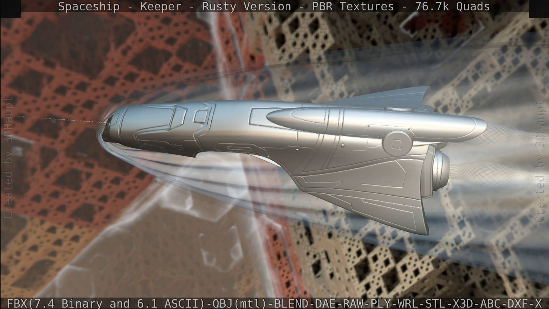 Spaceship - Keeper - Rusty Version 3D model_444