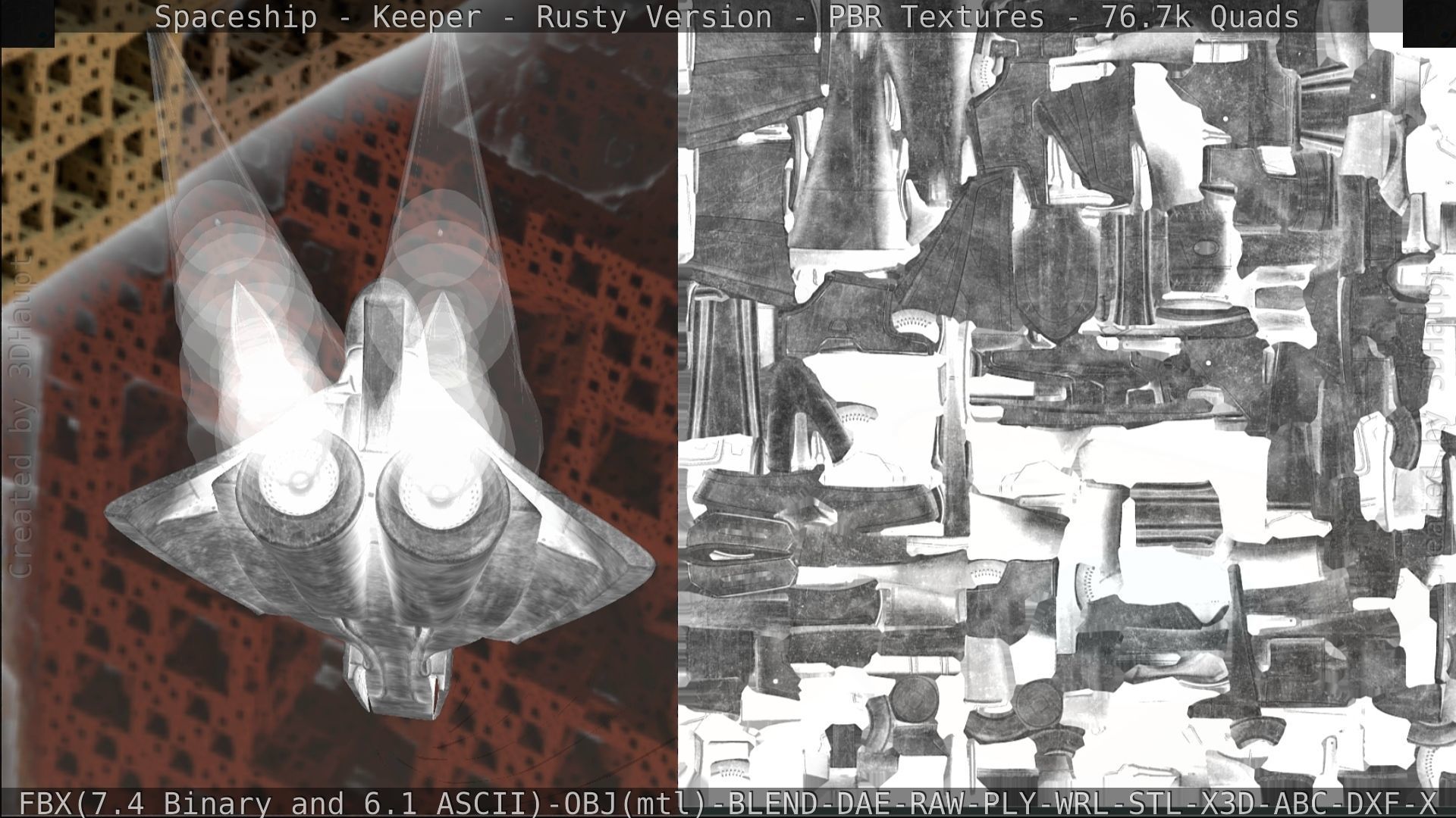 Spaceship - Keeper - Rusty Version 3D model_364