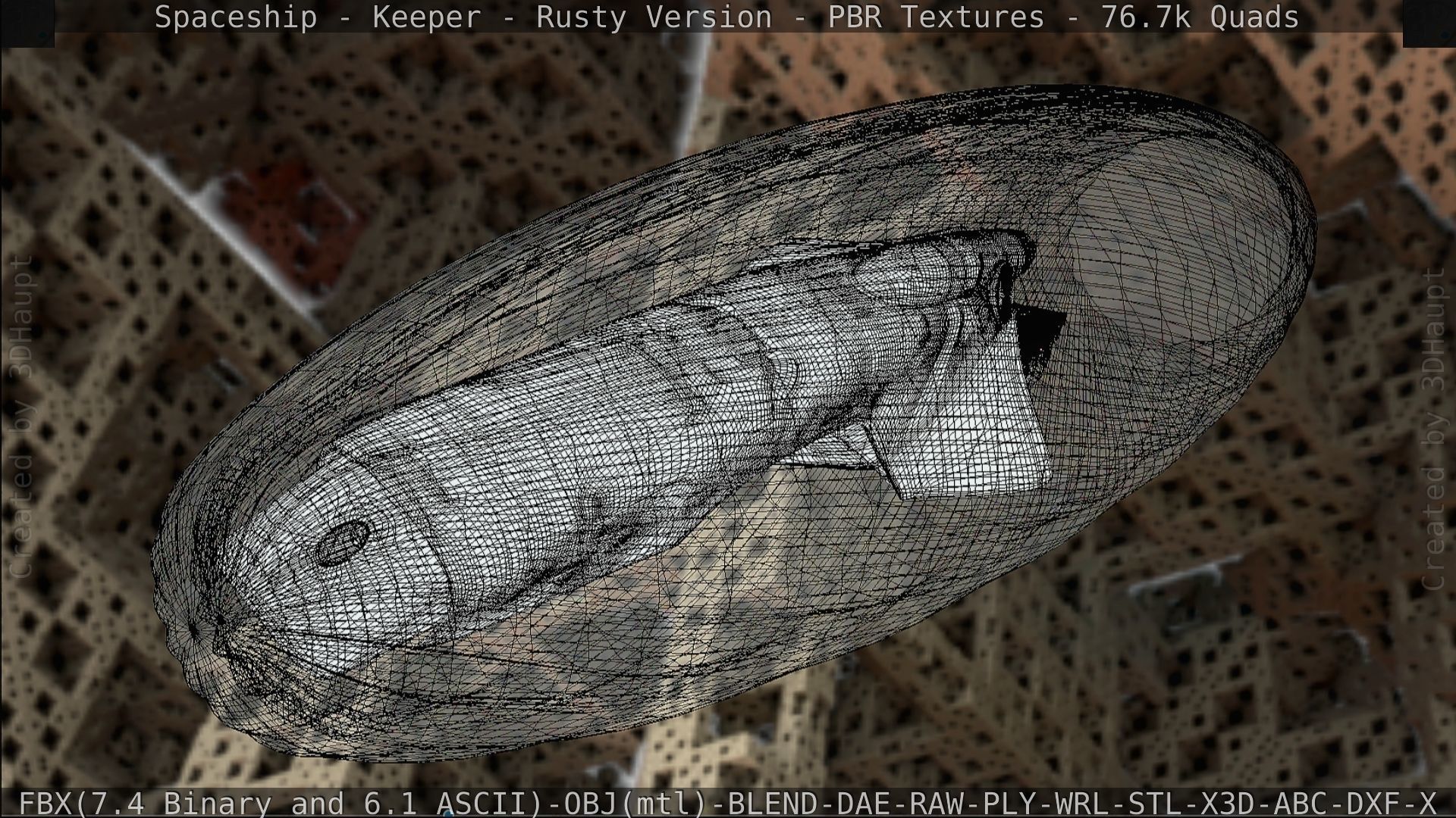 Spaceship - Keeper - Rusty Version 3D model_219