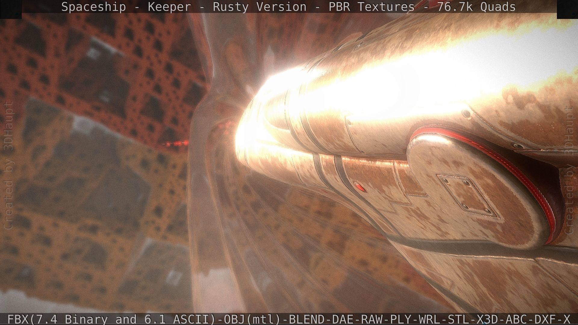 Spaceship - Keeper - Rusty Version 3D model_112