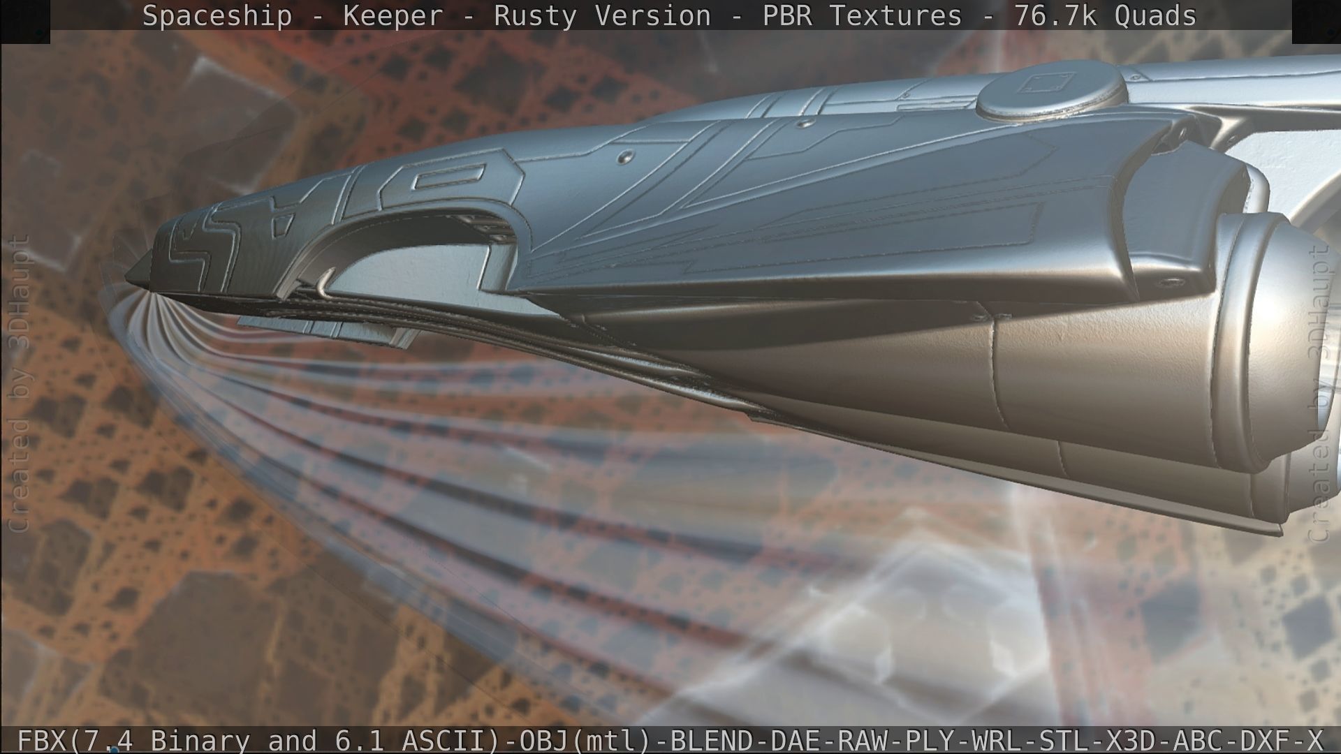 Spaceship - Keeper - Rusty Version 3D model_434