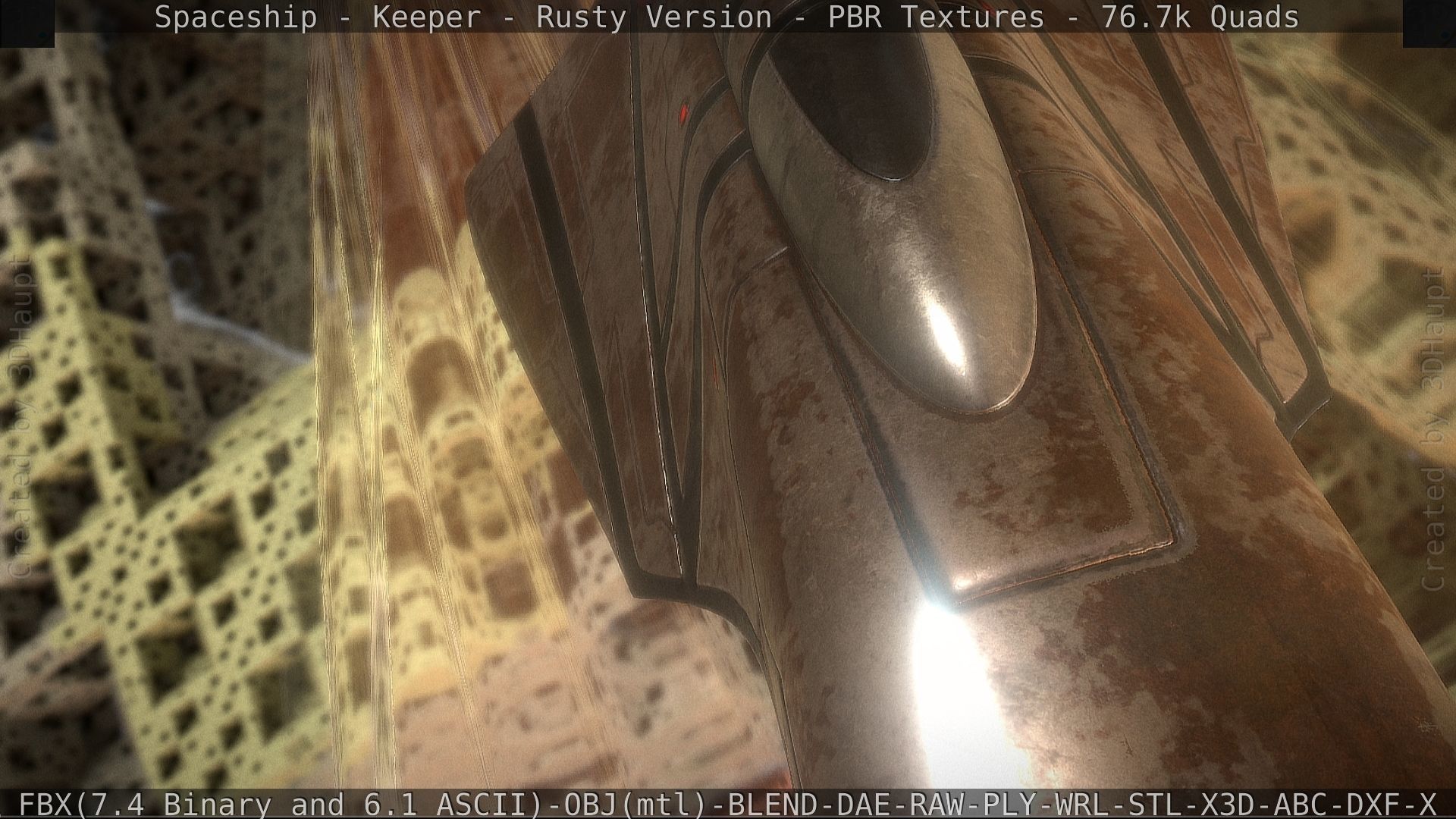 Spaceship - Keeper - Rusty Version 3D model_122