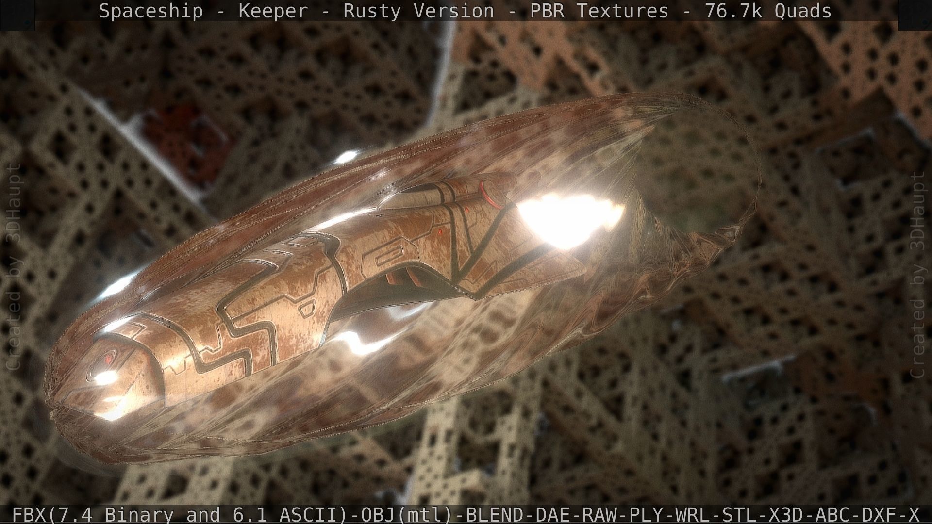 Spaceship - Keeper - Rusty Version 3D model_203