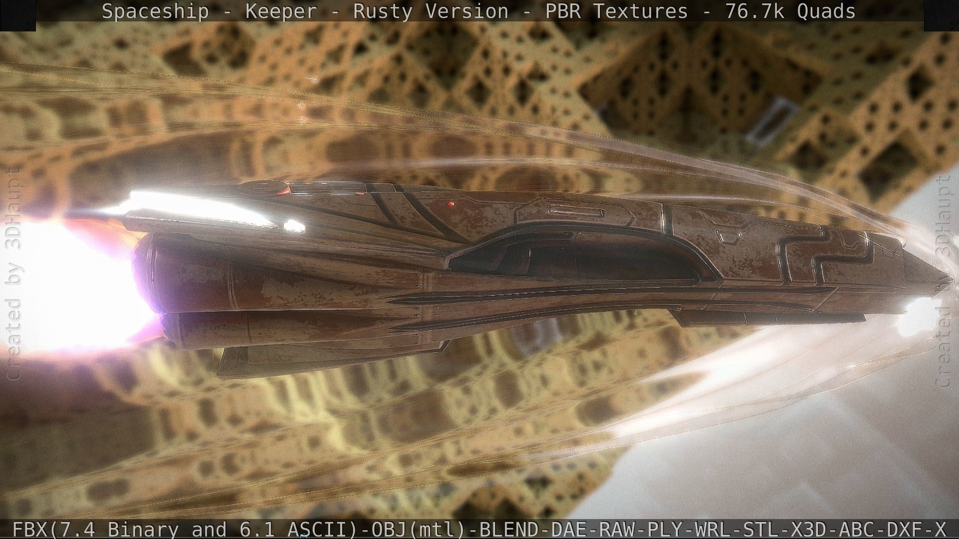 Spaceship - Keeper - Rusty Version 3D model_46