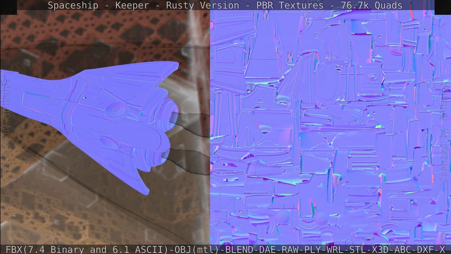 Spaceship - Keeper - Rusty Version 3D model_398