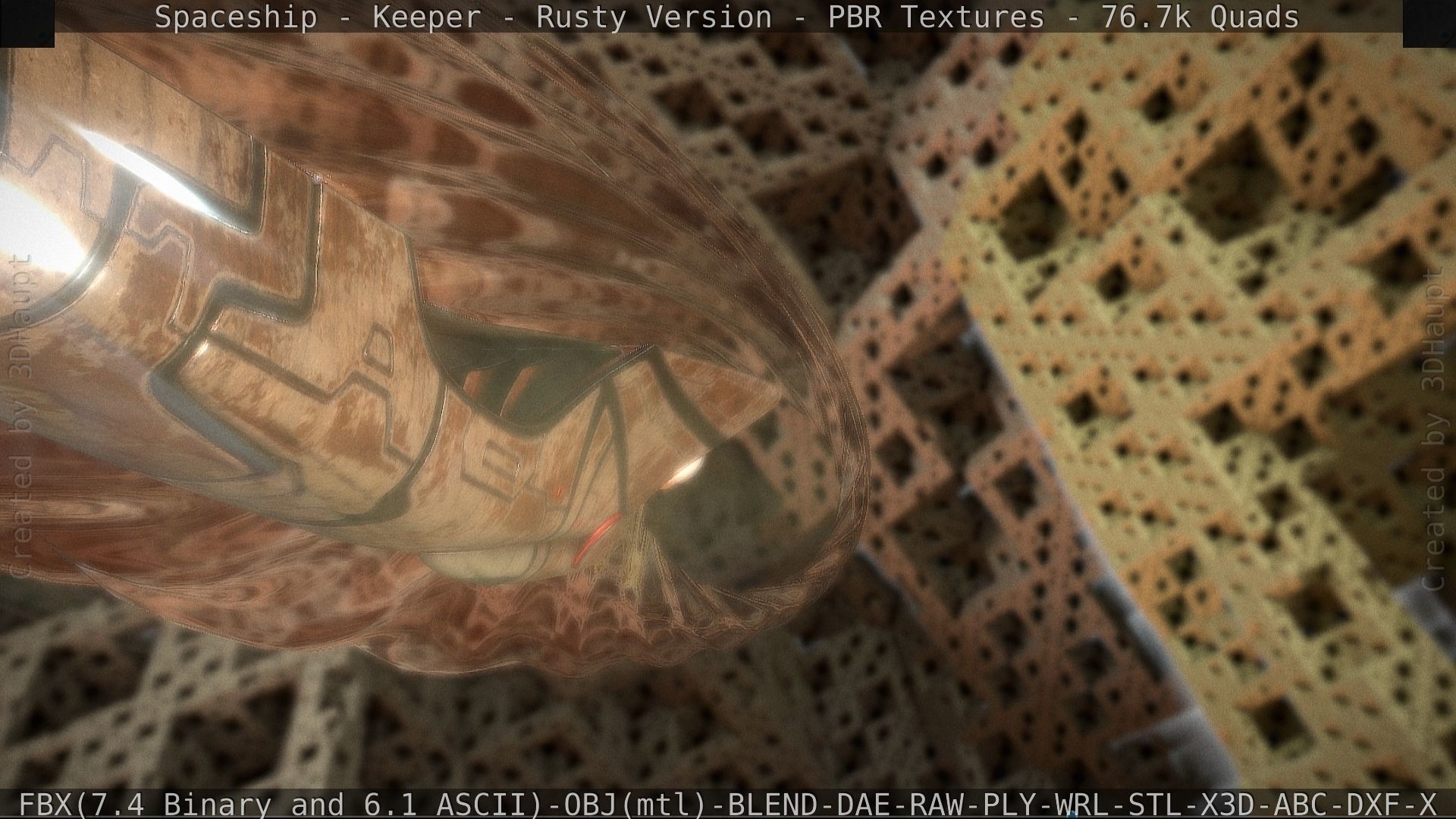 Spaceship - Keeper - Rusty Version 3D model_64