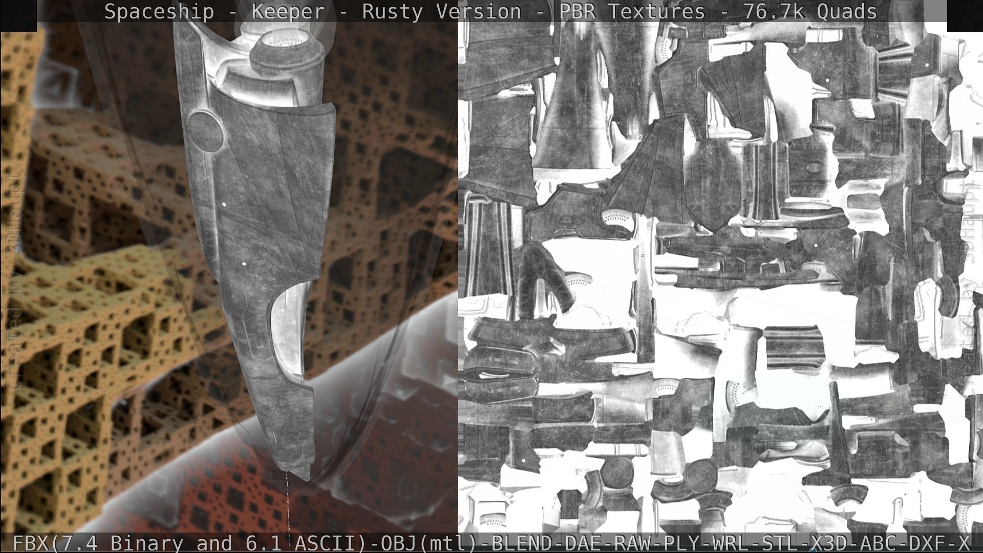 Spaceship - Keeper - Rusty Version 3D model_355