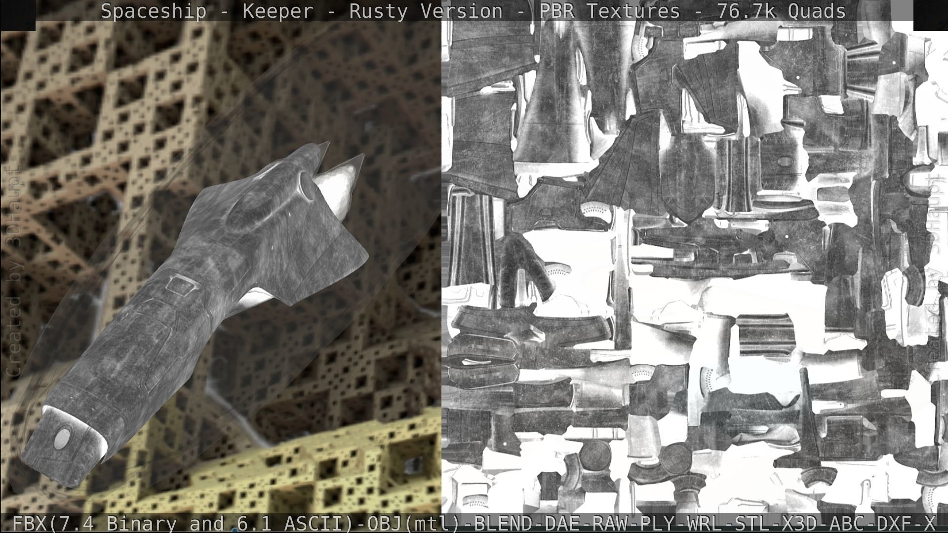 Spaceship - Keeper - Rusty Version 3D model_375