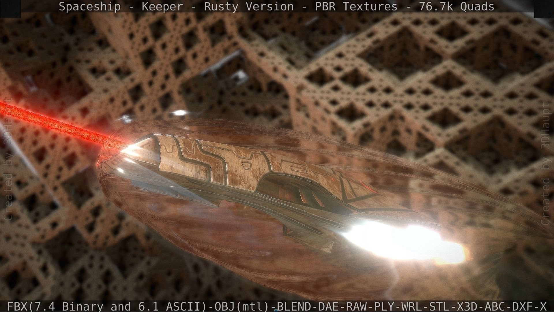 Spaceship - Keeper - Rusty Version 3D model_14