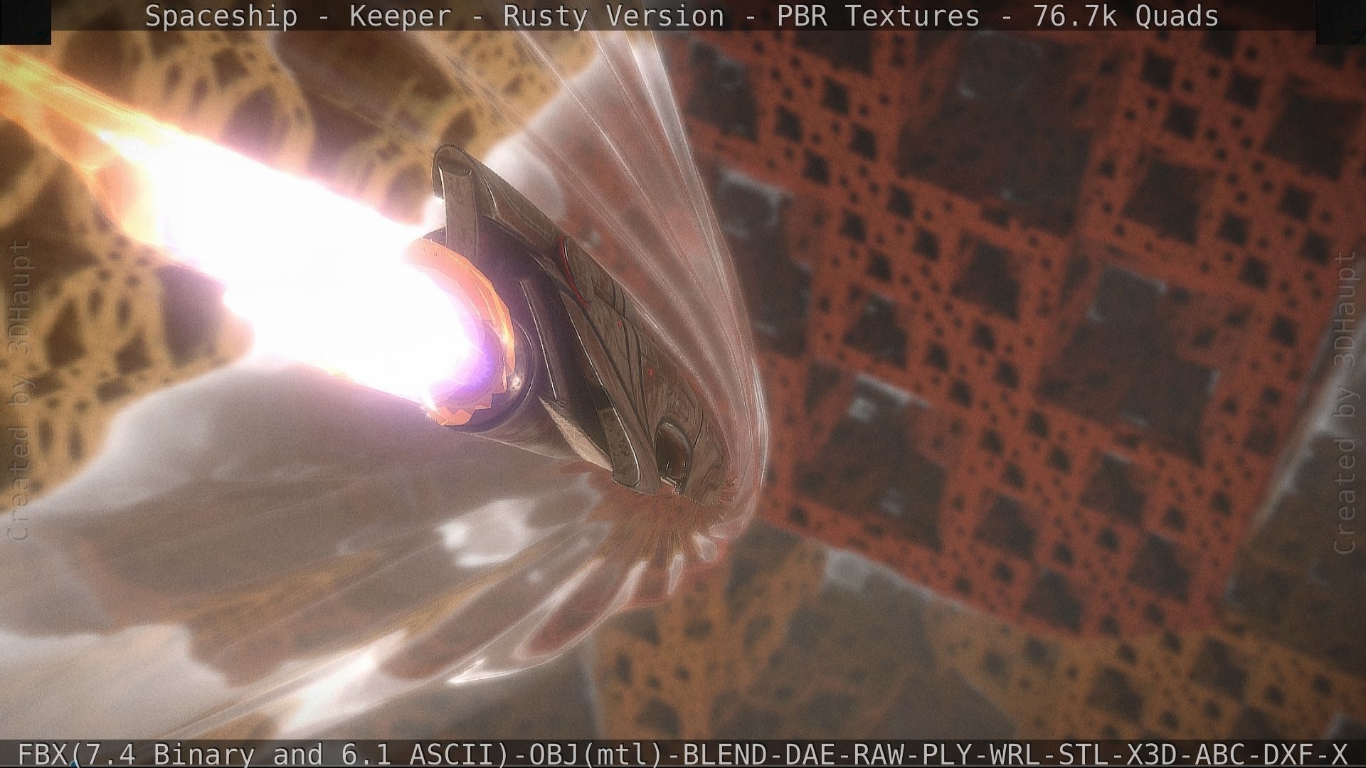 Spaceship - Keeper - Rusty Version 3D model_39