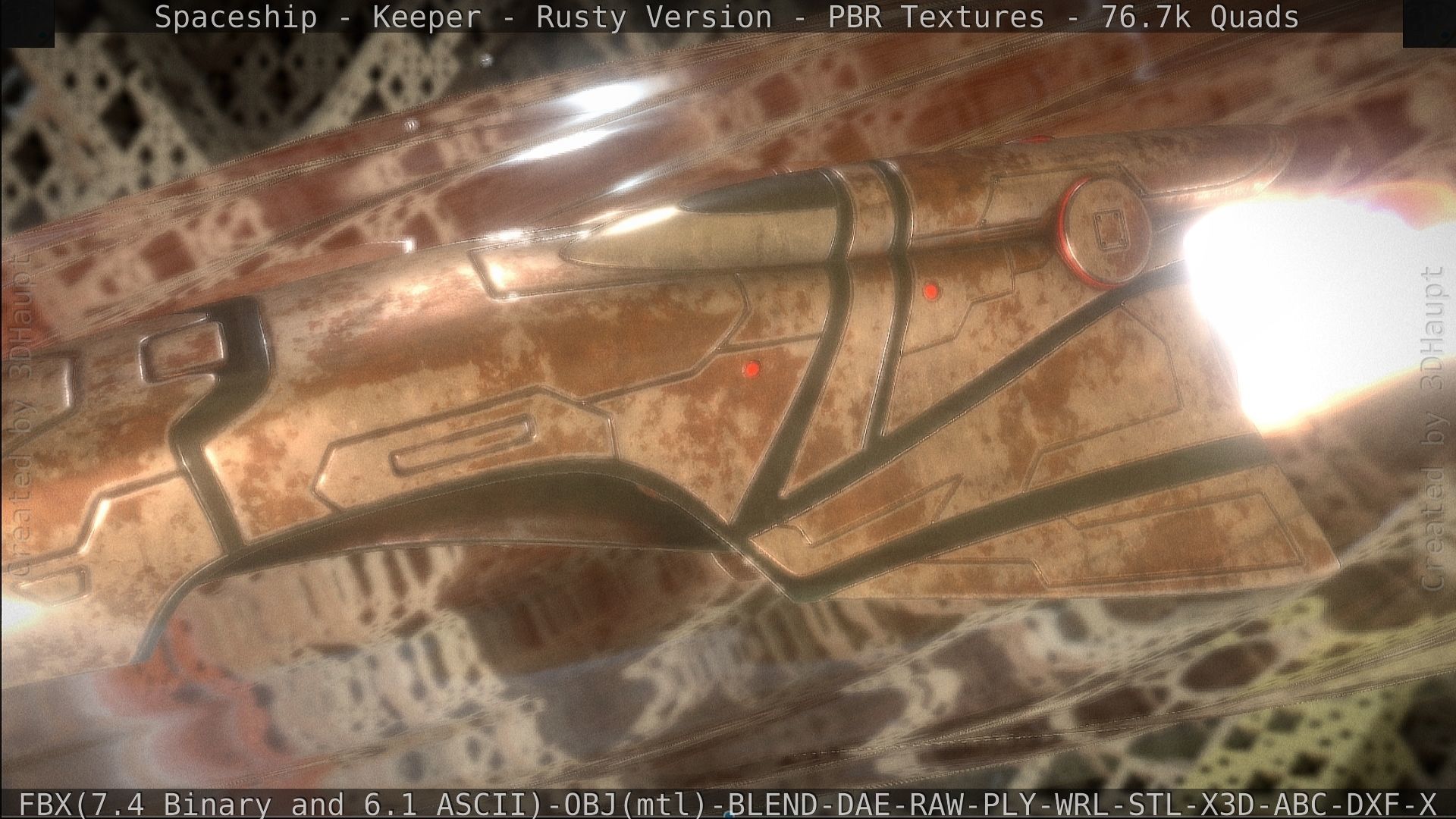 Spaceship - Keeper - Rusty Version 3D model_535