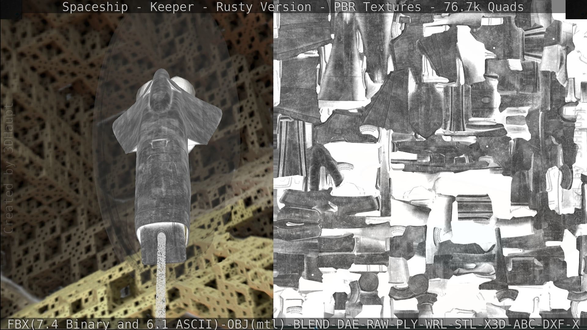 Spaceship - Keeper - Rusty Version 3D model_344