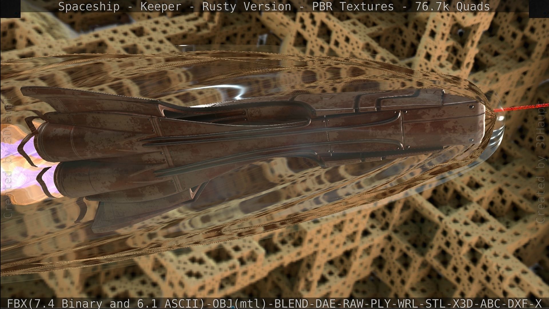 Spaceship - Keeper - Rusty Version 3D model_491