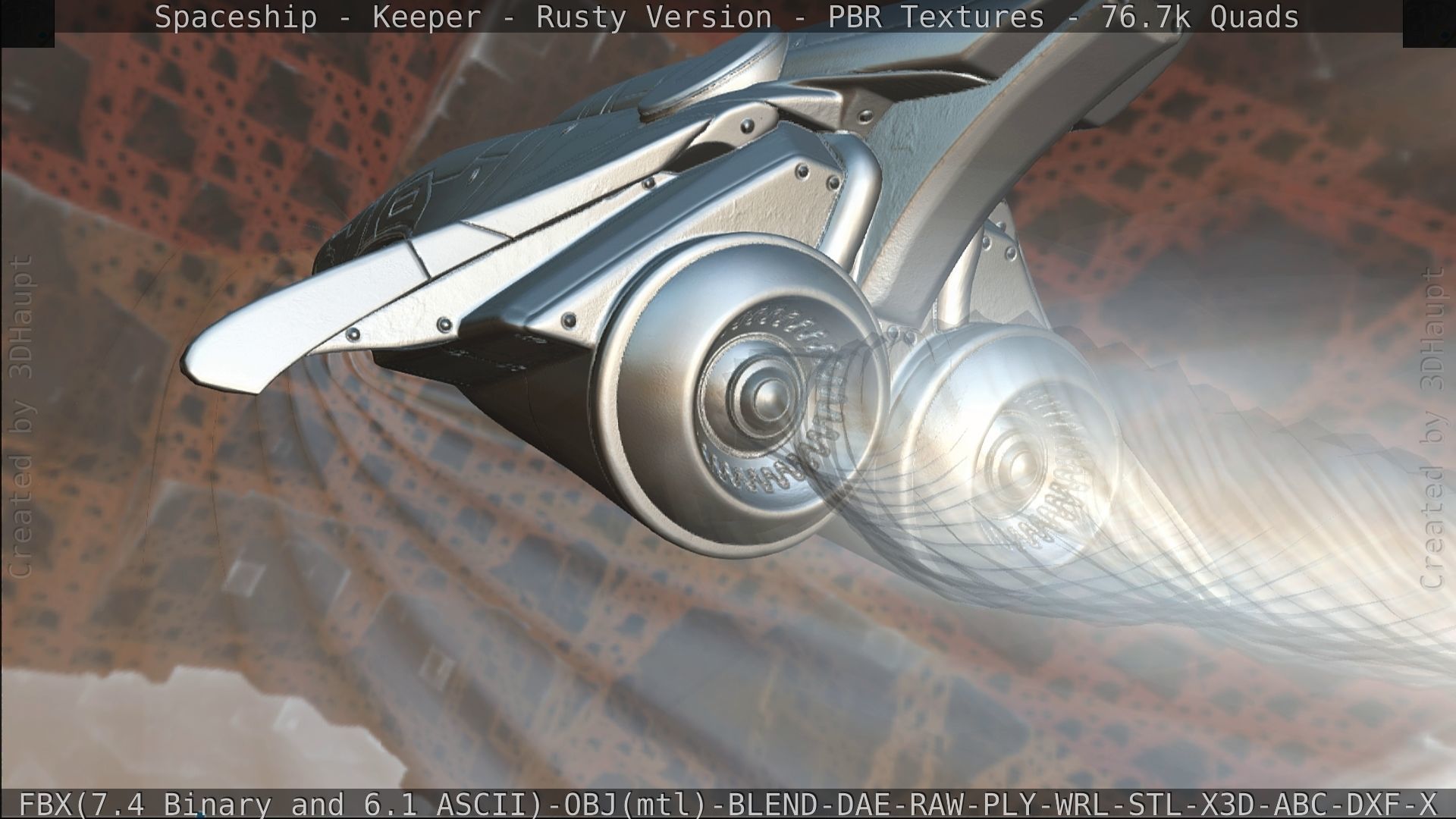 Spaceship - Keeper - Rusty Version 3D model_436