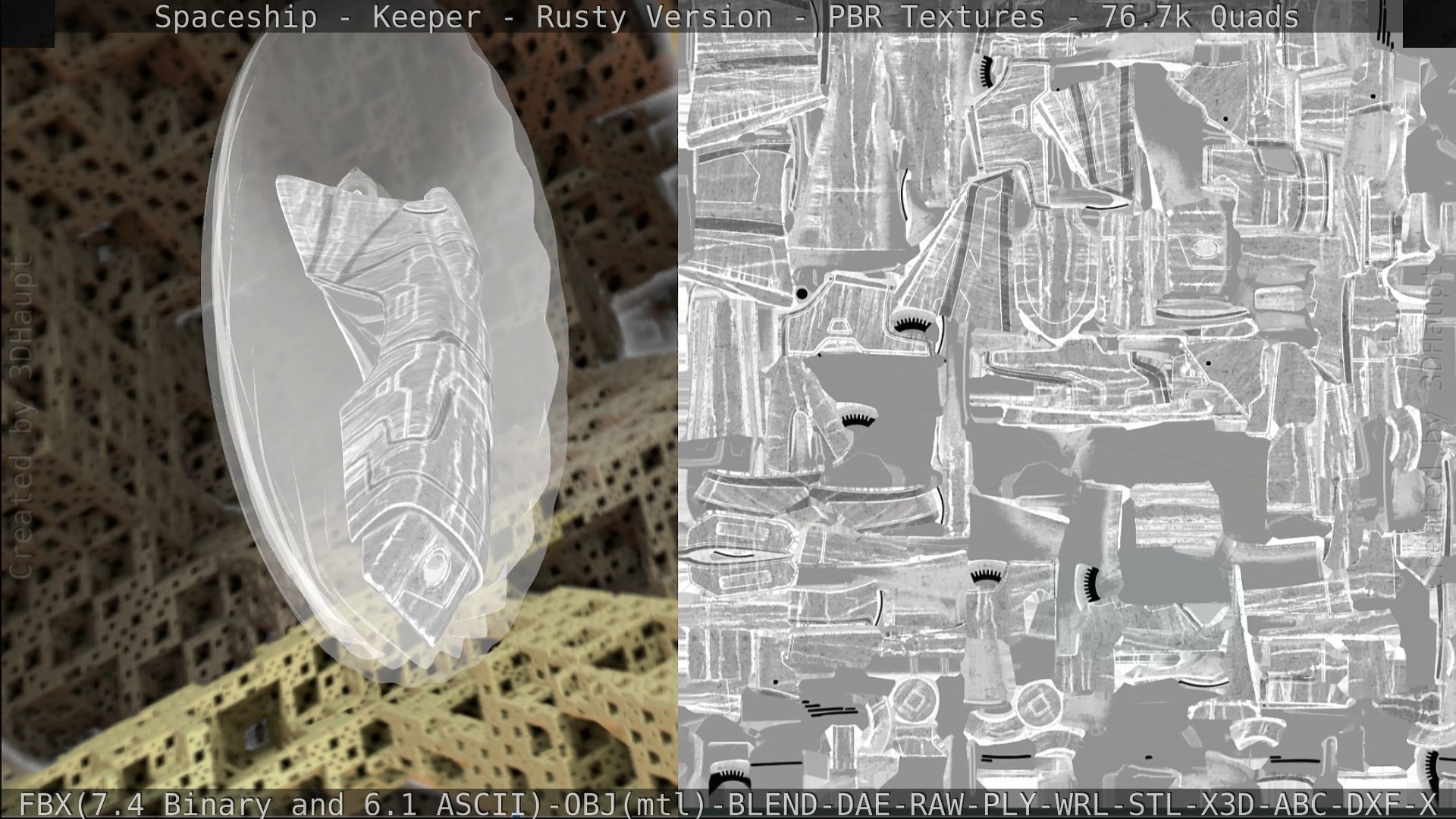 Spaceship - Keeper - Rusty Version 3D model_336