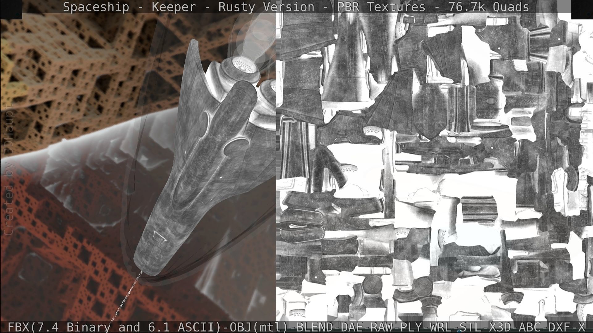 Spaceship - Keeper - Rusty Version 3D model_352