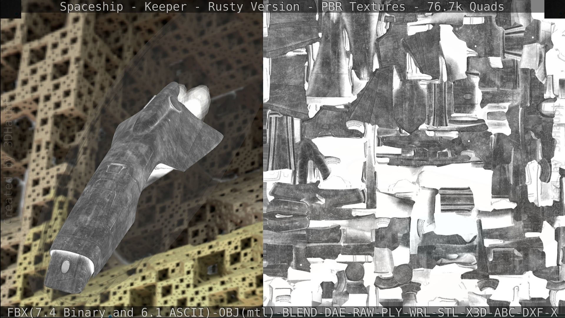 Spaceship - Keeper - Rusty Version 3D model_374