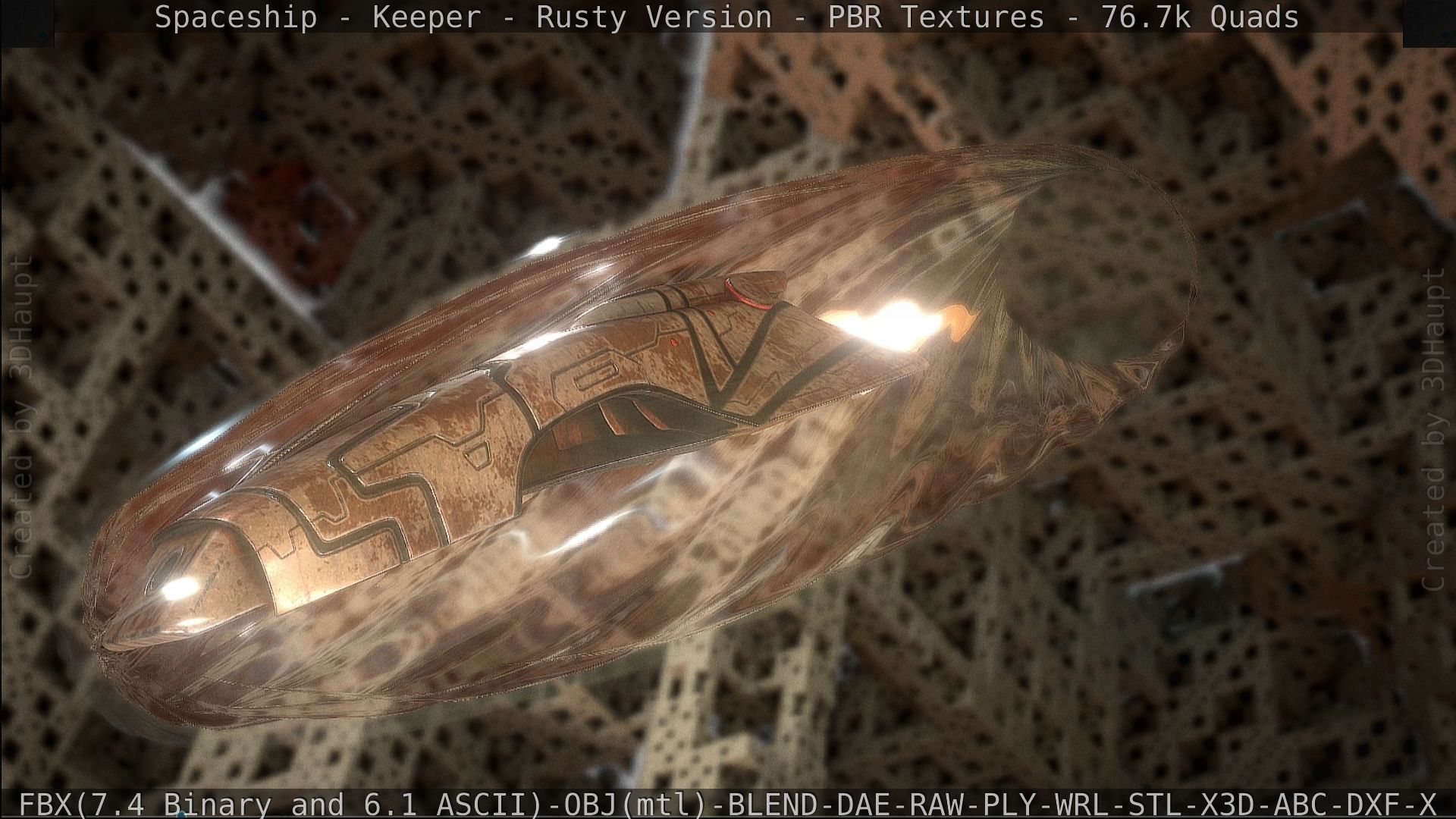 Spaceship - Keeper - Rusty Version 3D model_213