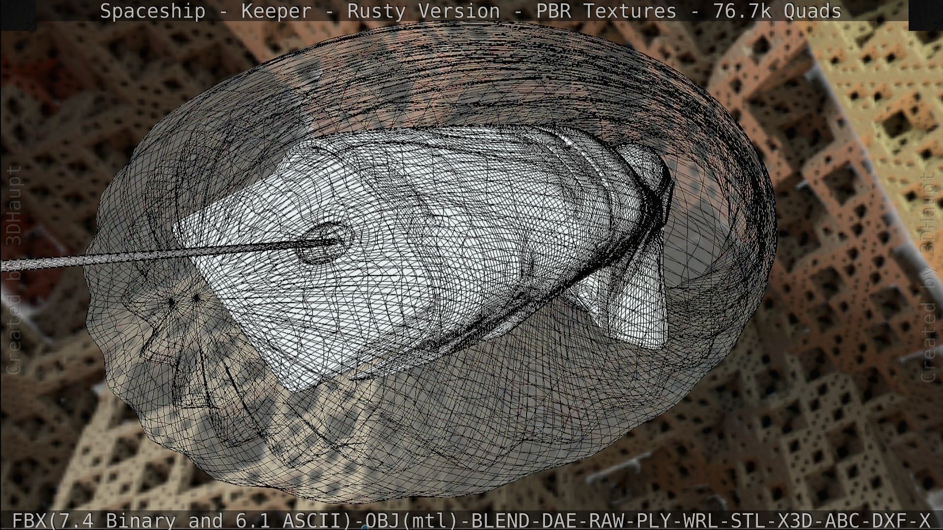 Spaceship - Keeper - Rusty Version 3D model_222