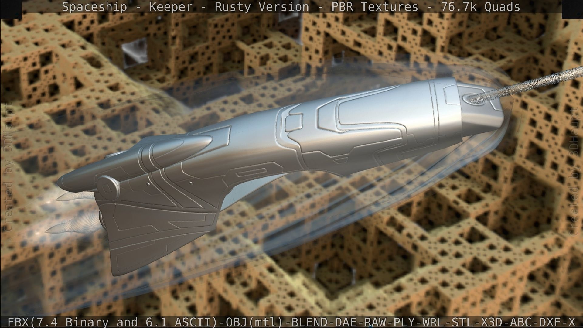 Spaceship - Keeper - Rusty Version 3D model_456