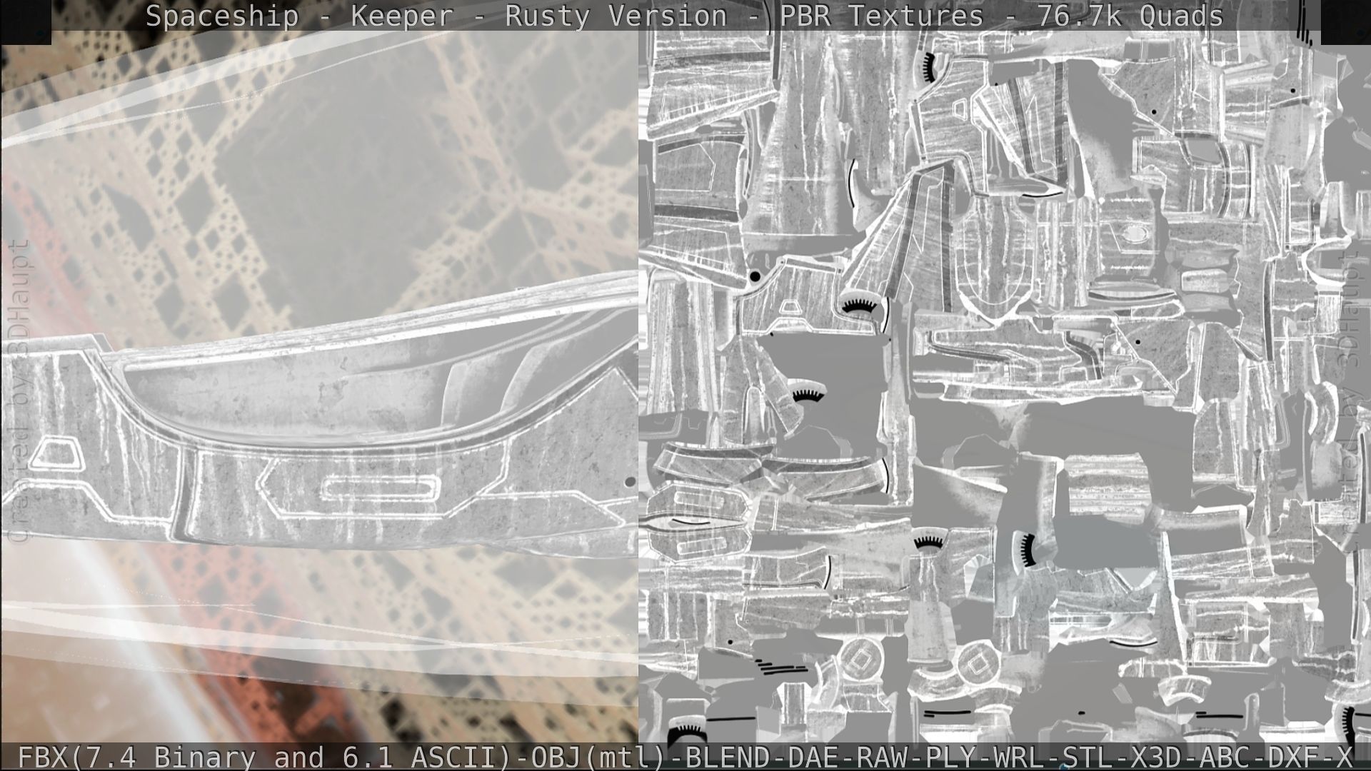 Spaceship - Keeper - Rusty Version 3D model_312