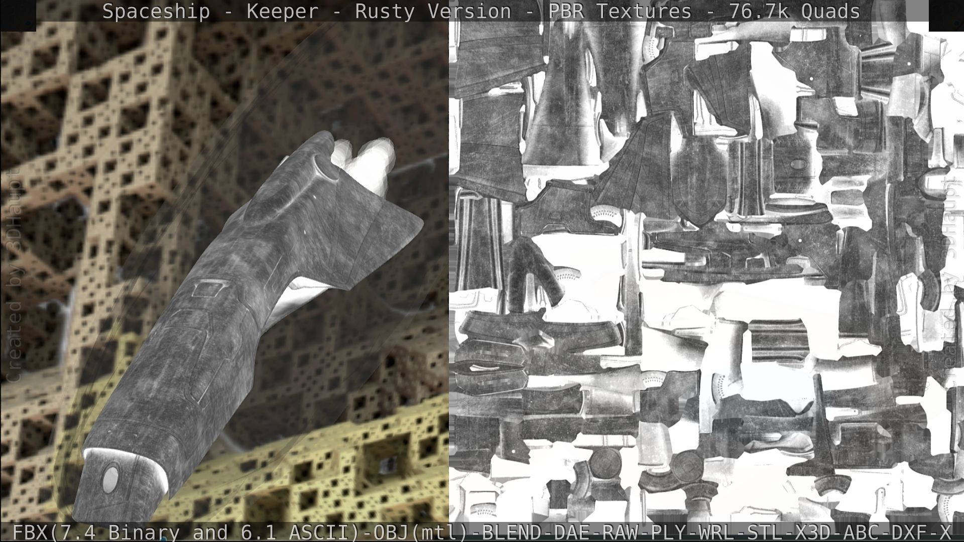 Spaceship - Keeper - Rusty Version 3D model_373