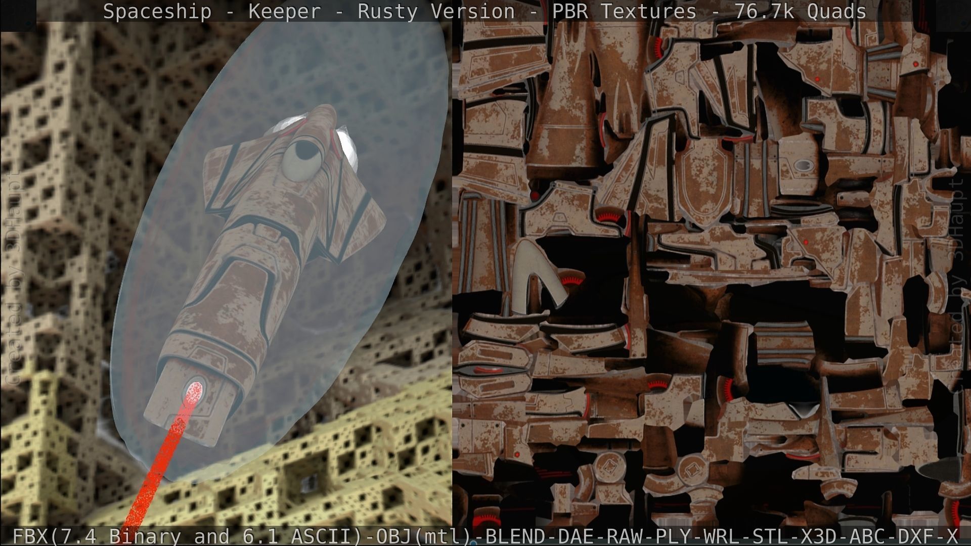 Spaceship - Keeper - Rusty Version 3D model_299