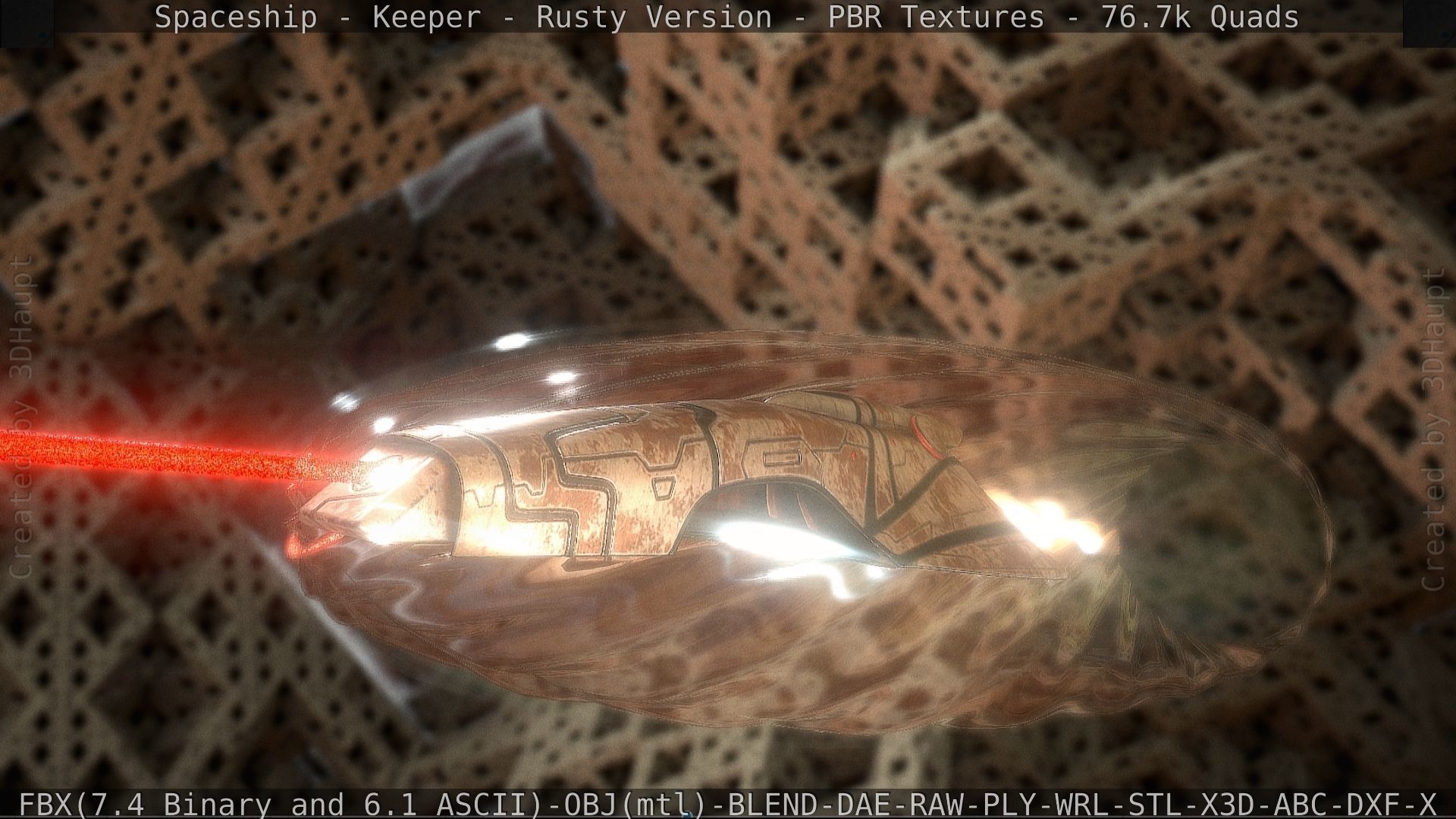 Spaceship - Keeper - Rusty Version 3D model_16