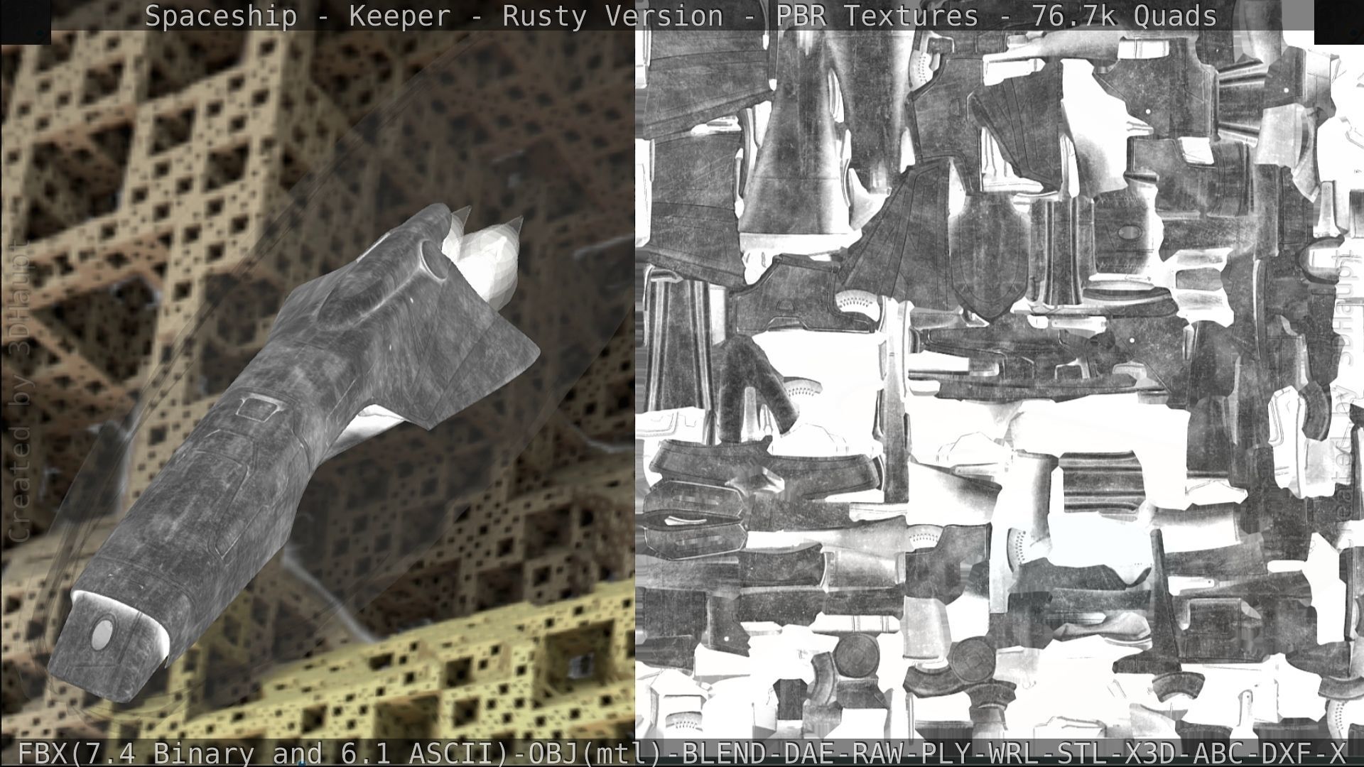 Spaceship - Keeper - Rusty Version 3D model_378