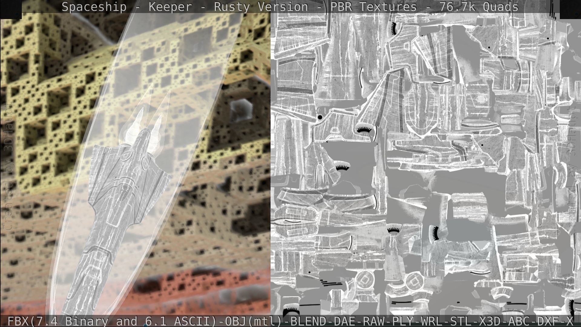 Spaceship - Keeper - Rusty Version 3D model_332