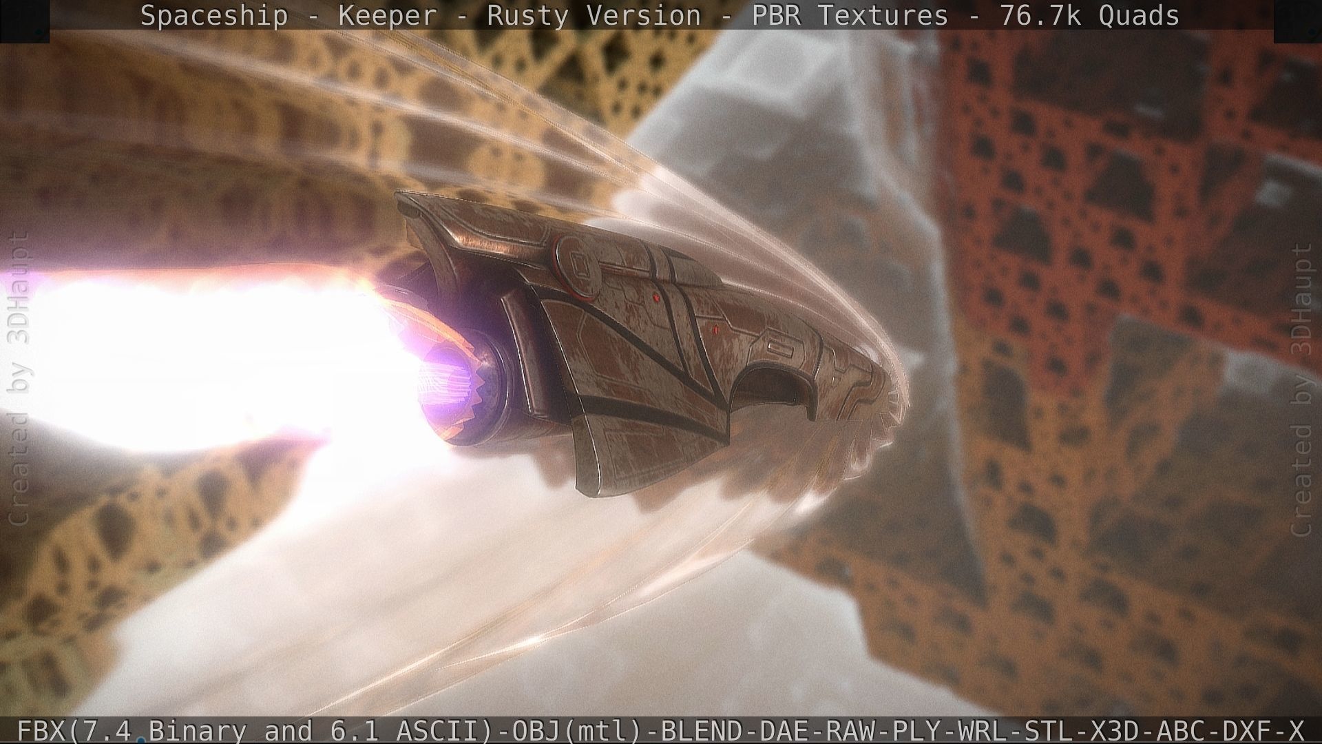 Spaceship - Keeper - Rusty Version 3D model_40