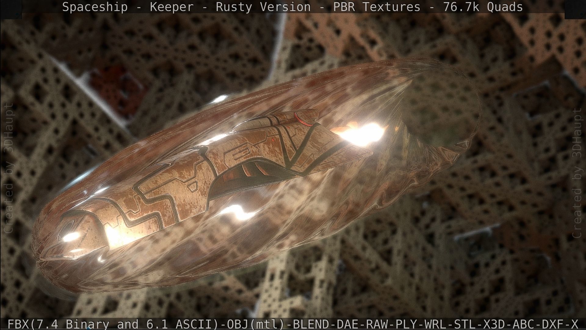 Spaceship - Keeper - Rusty Version 3D model_212