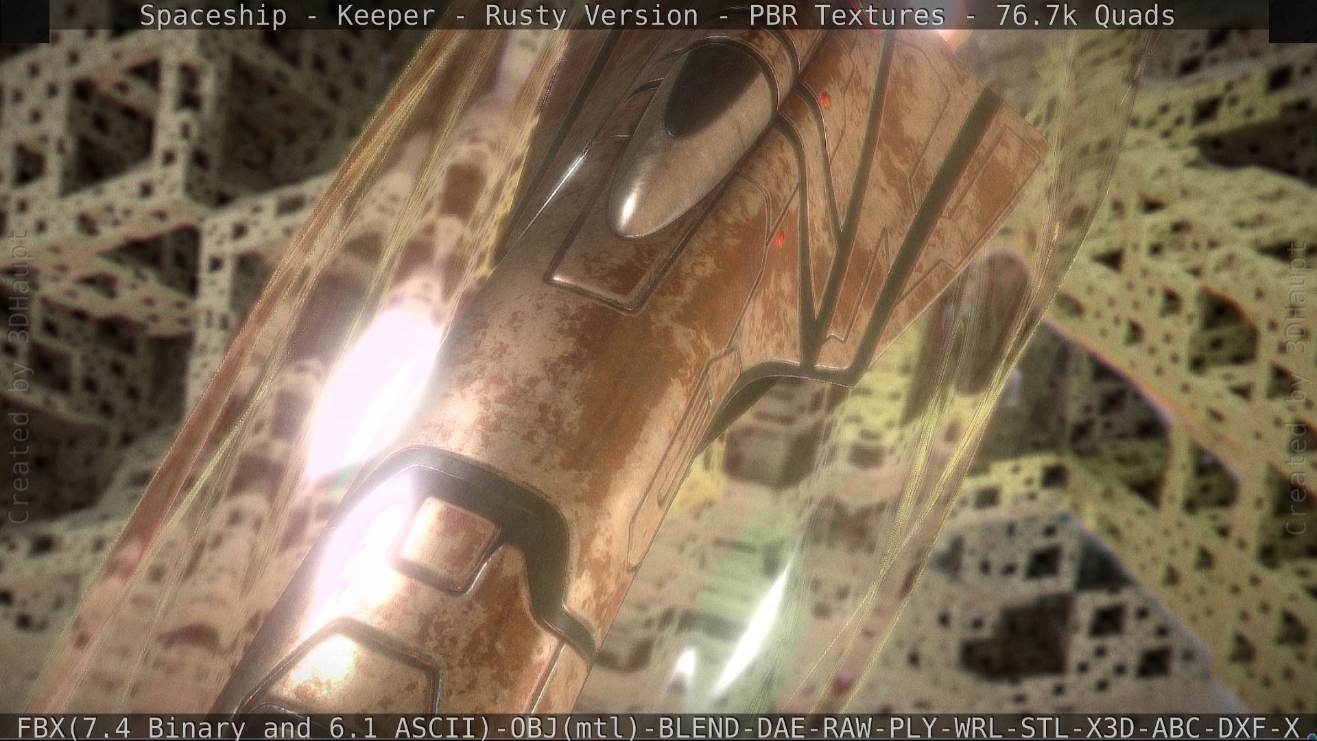 Spaceship - Keeper - Rusty Version 3D model_119