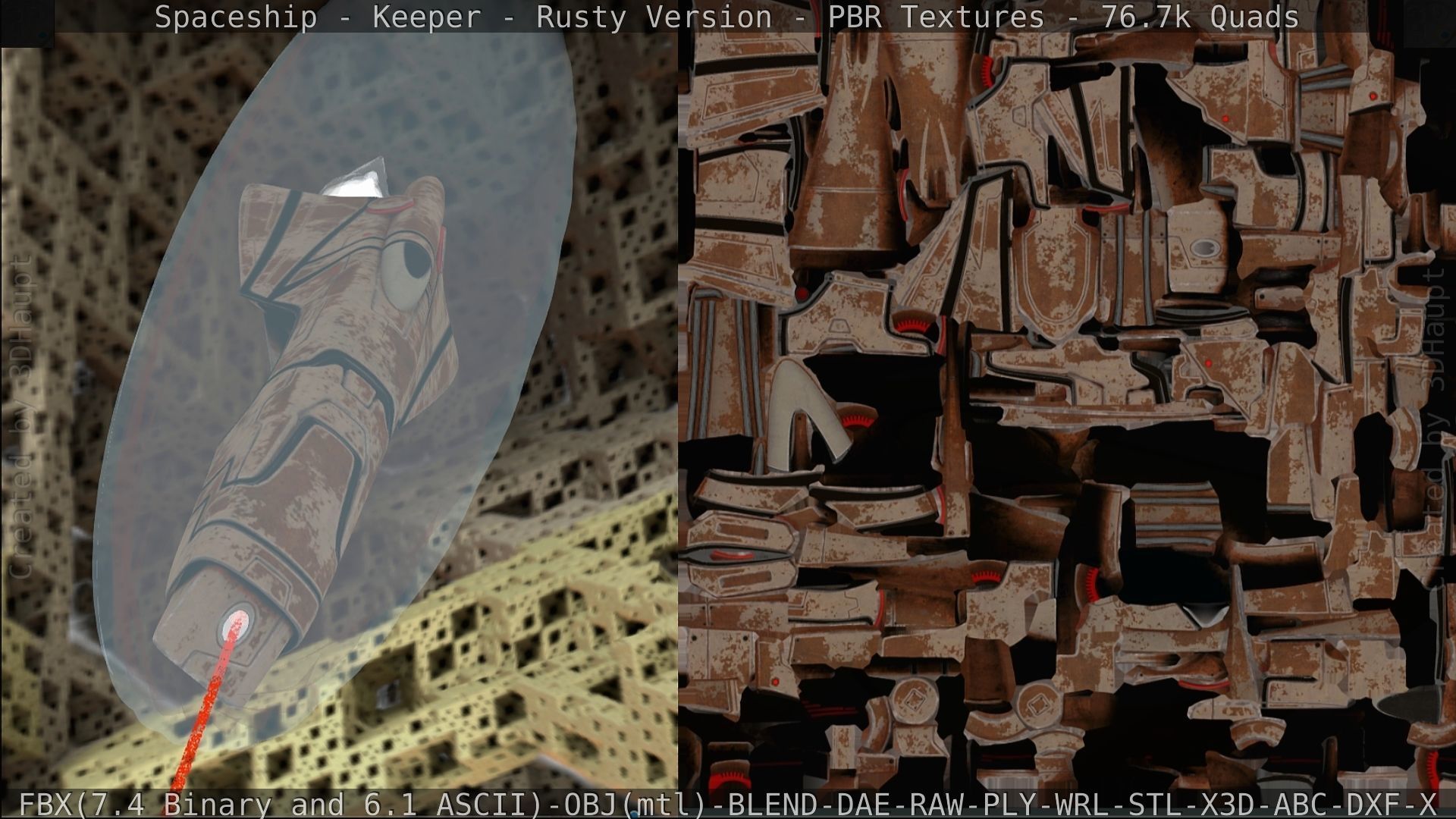 Spaceship - Keeper - Rusty Version 3D model_294