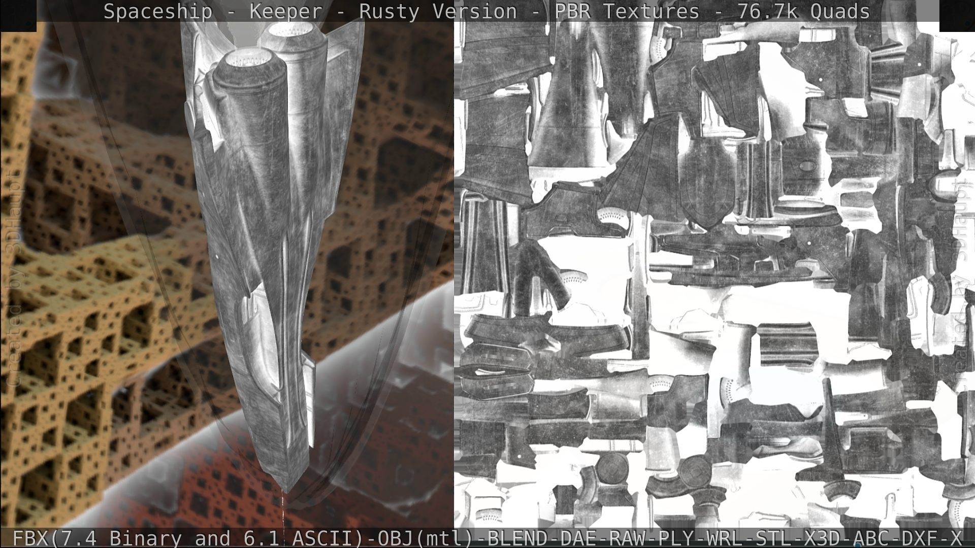 Spaceship - Keeper - Rusty Version 3D model_358