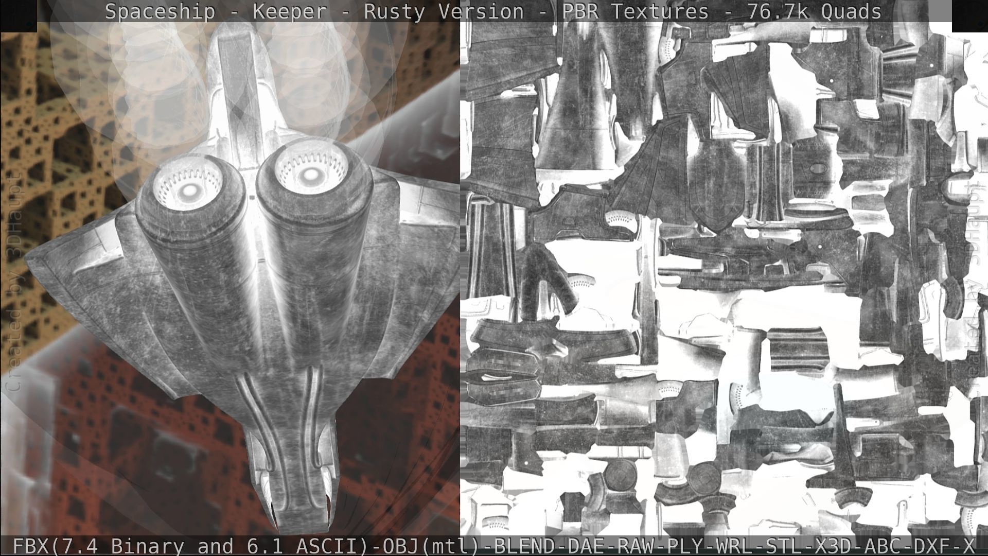 Spaceship - Keeper - Rusty Version 3D model_363