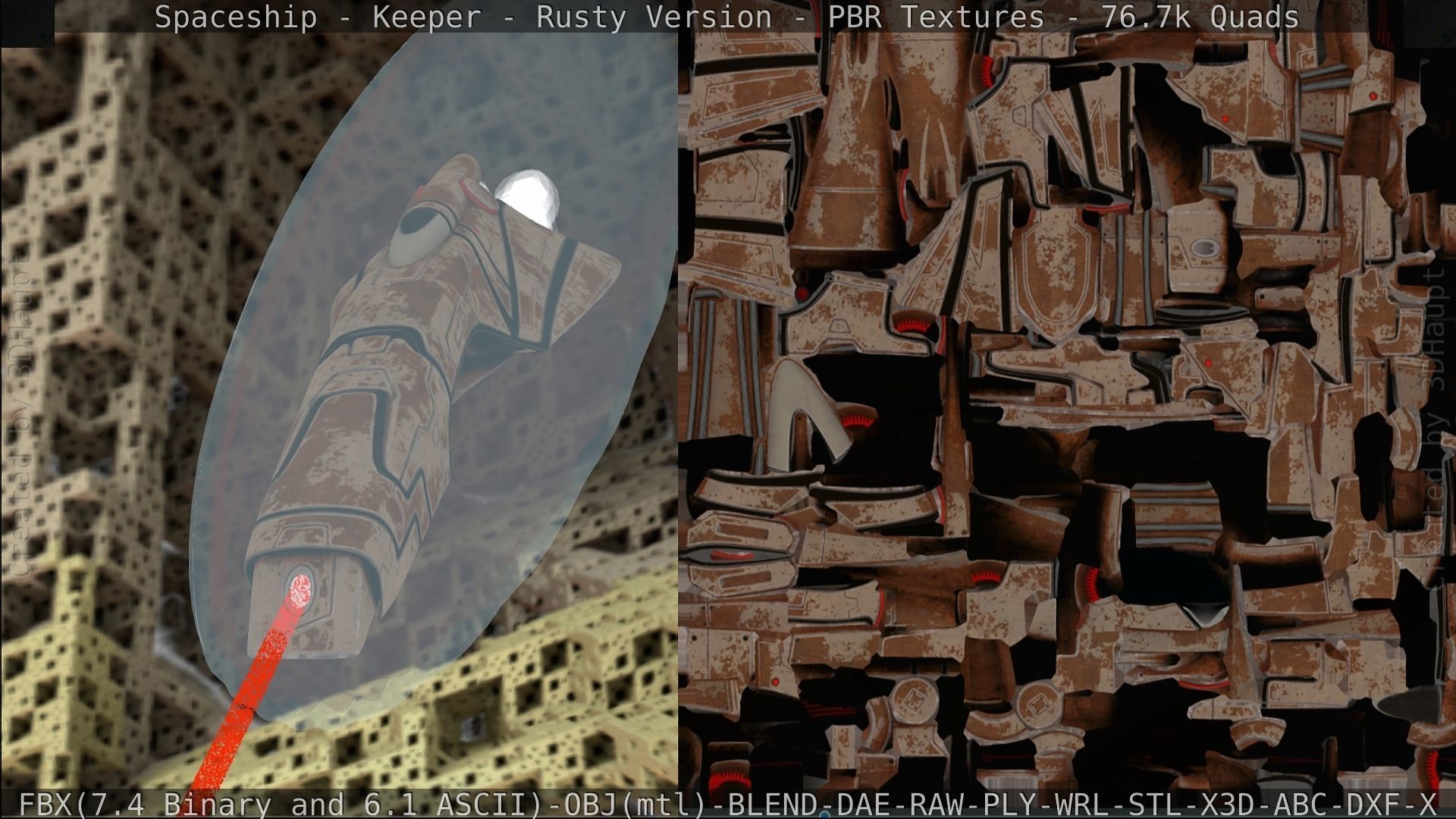 Spaceship - Keeper - Rusty Version 3D model_302