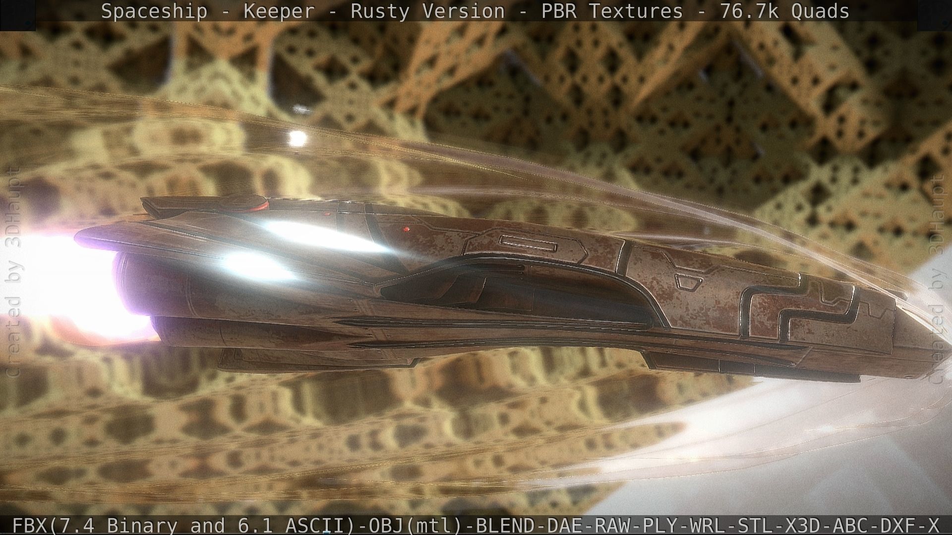 Spaceship - Keeper - Rusty Version 3D model_48