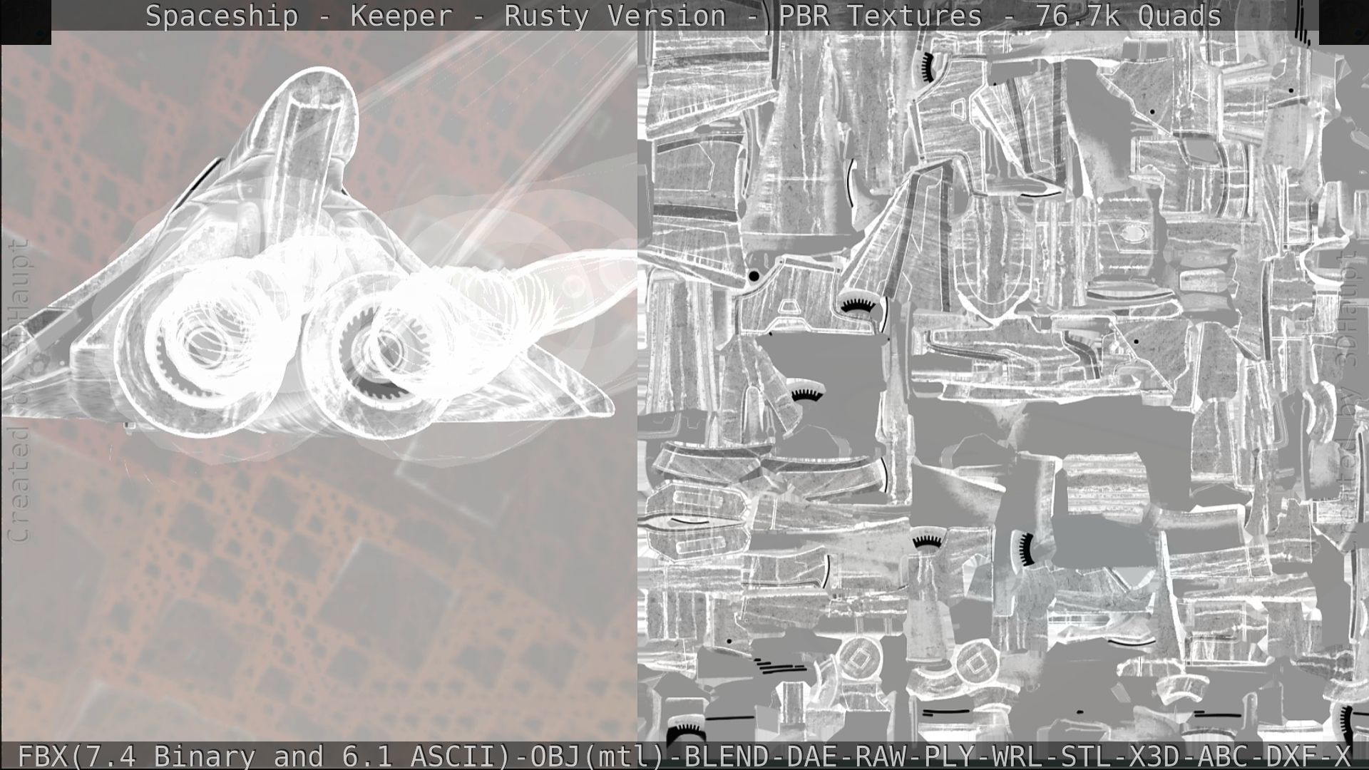 Spaceship - Keeper - Rusty Version 3D model_320