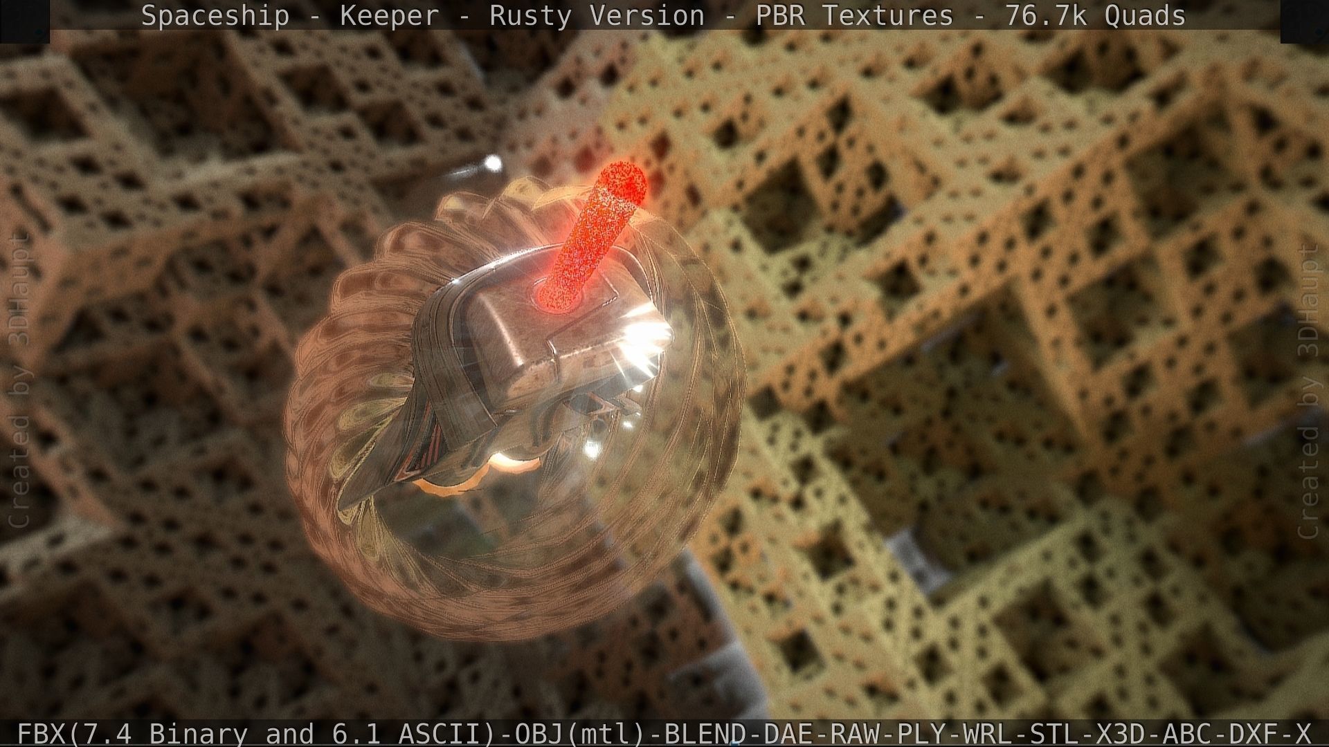 Spaceship - Keeper - Rusty Version 3D model_58