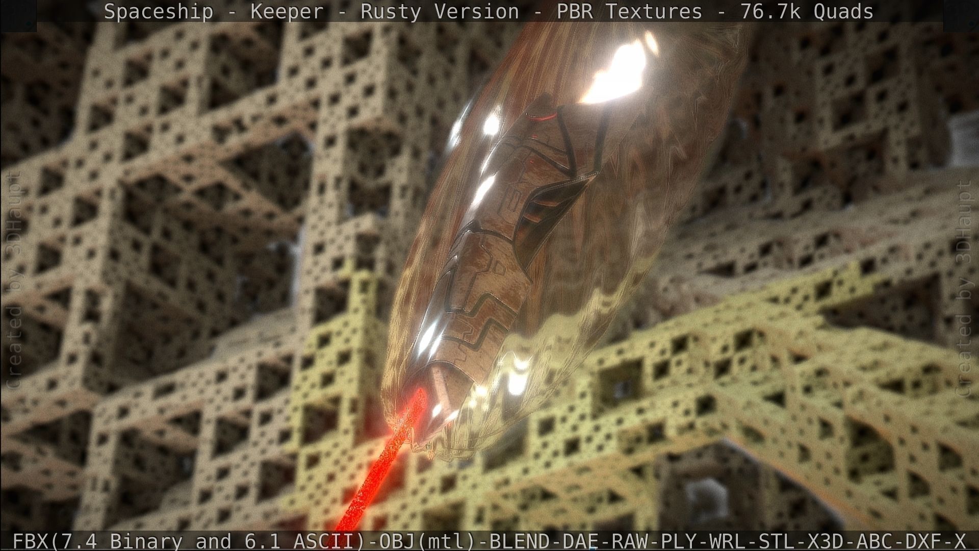 Spaceship - Keeper - Rusty Version 3D model_541