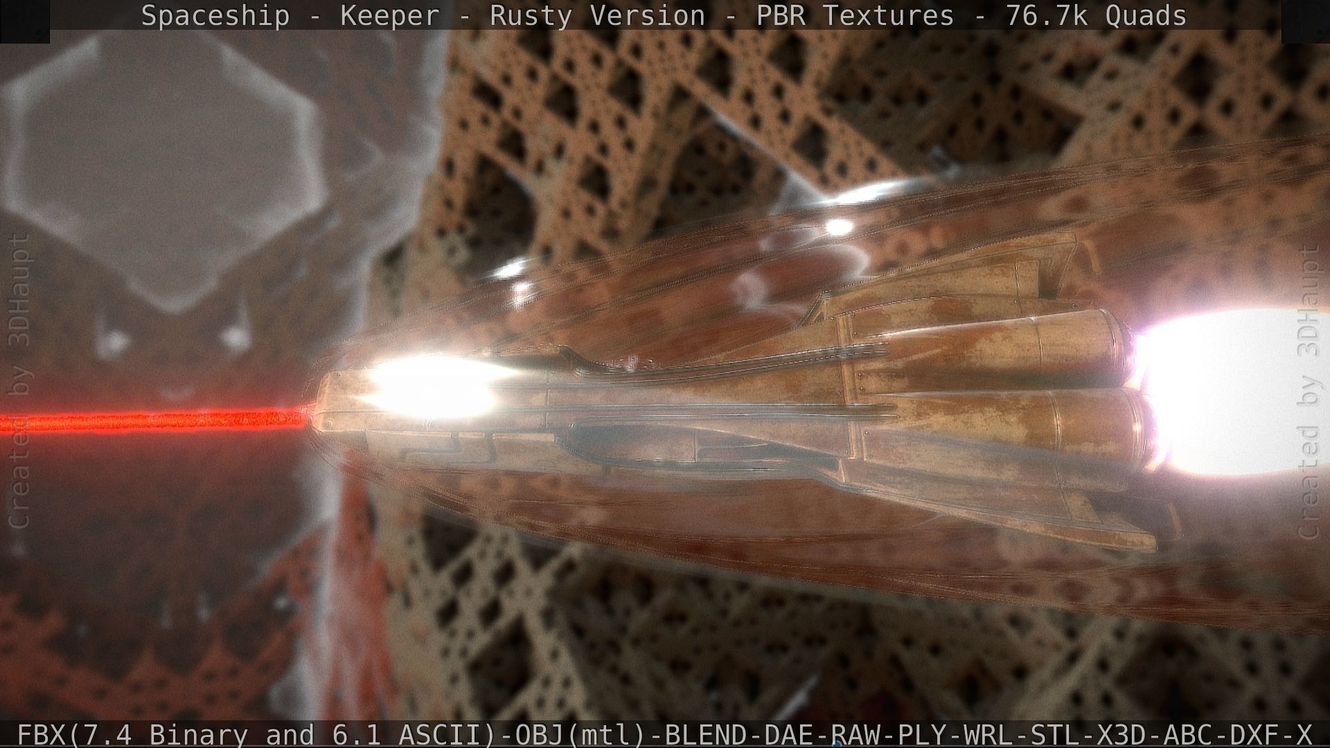 Spaceship - Keeper - Rusty Version 3D model_21