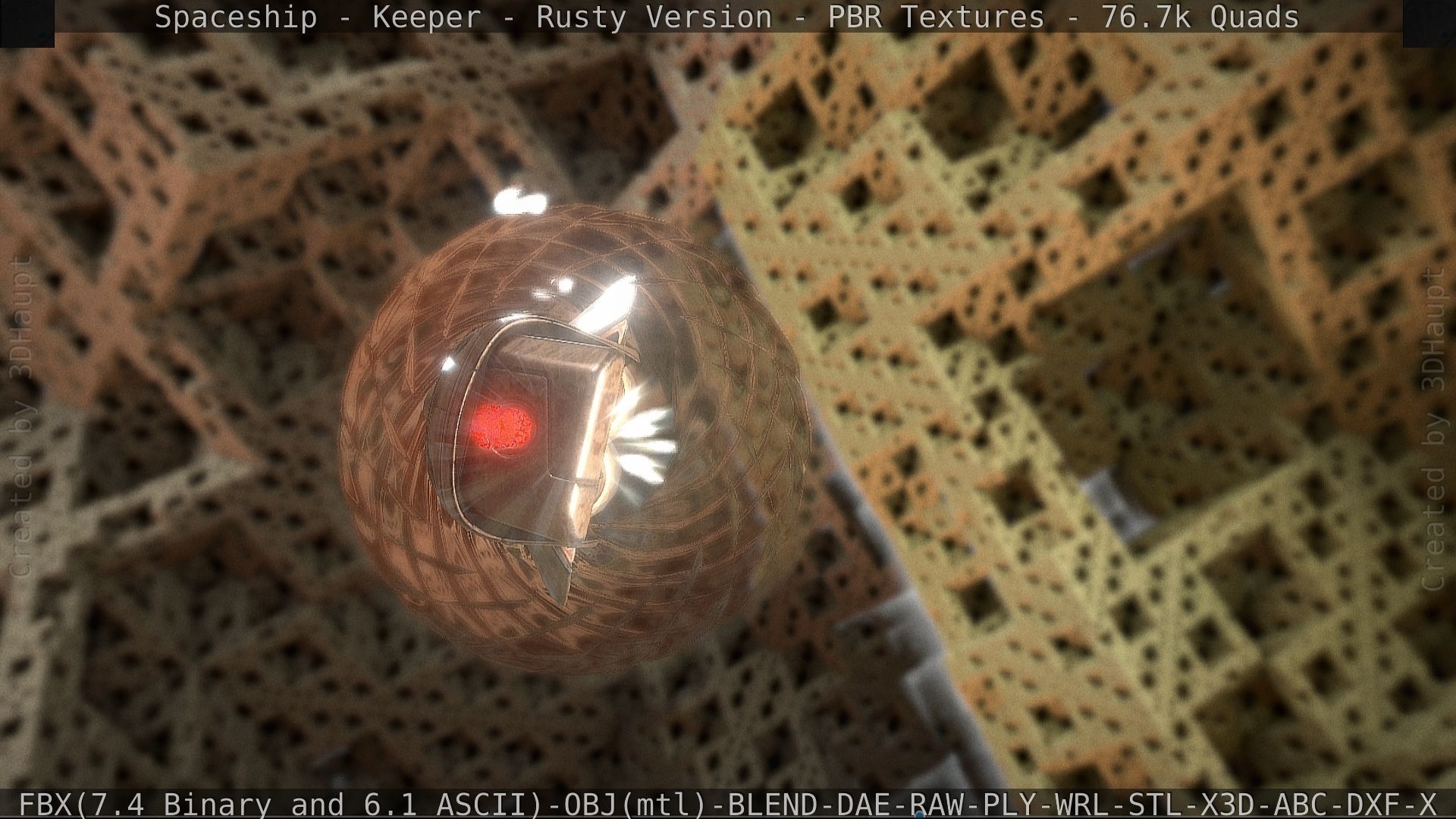 Spaceship - Keeper - Rusty Version 3D model_60