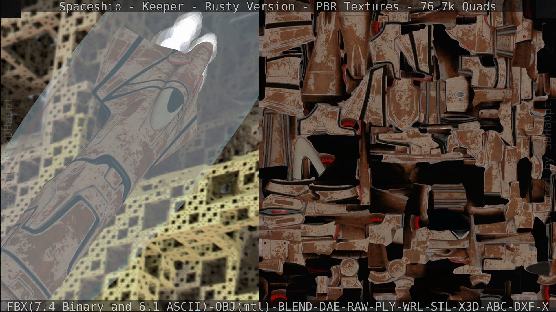 Spaceship - Keeper - Rusty Version 3D model_296