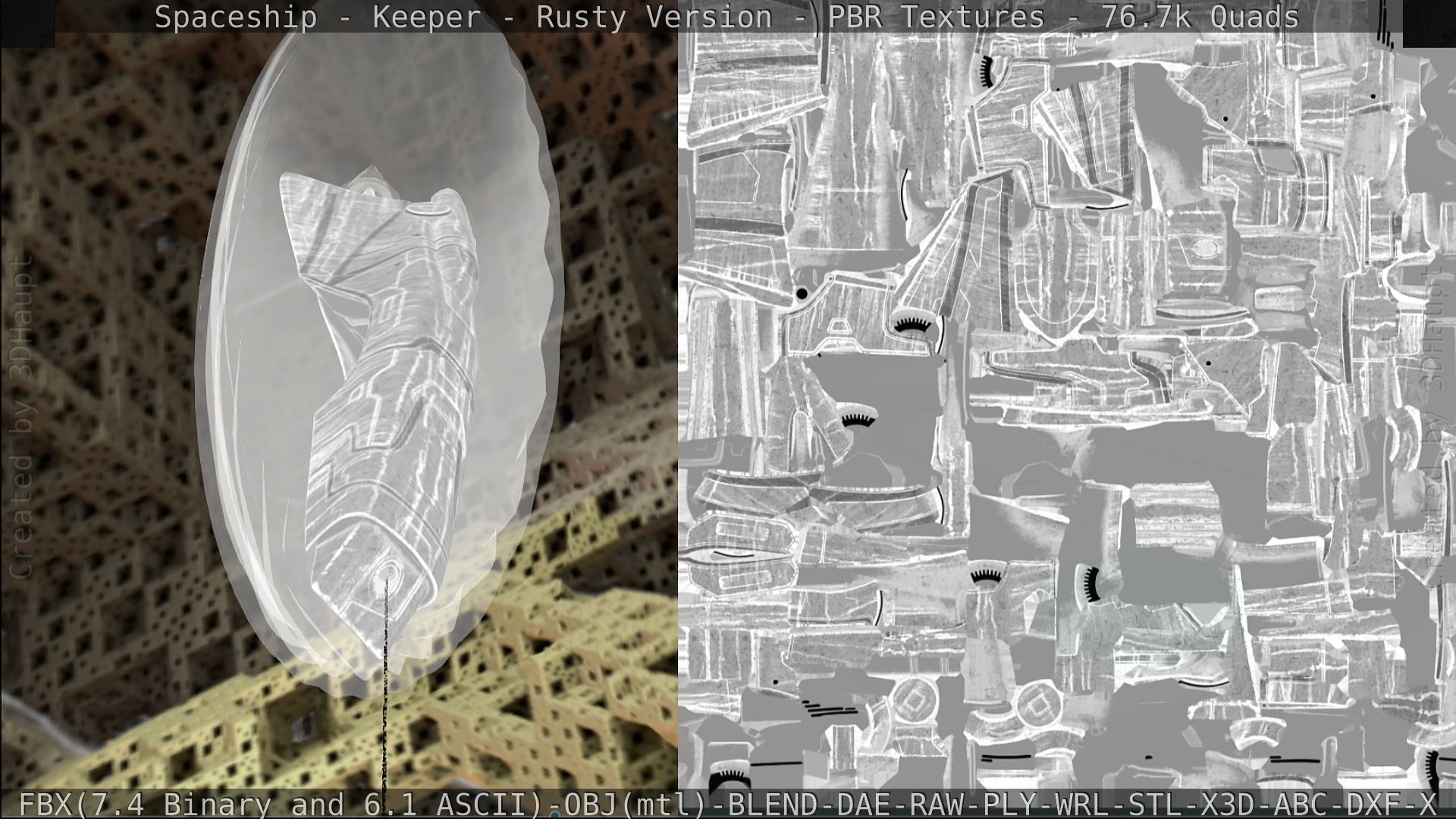 Spaceship - Keeper - Rusty Version 3D model_338