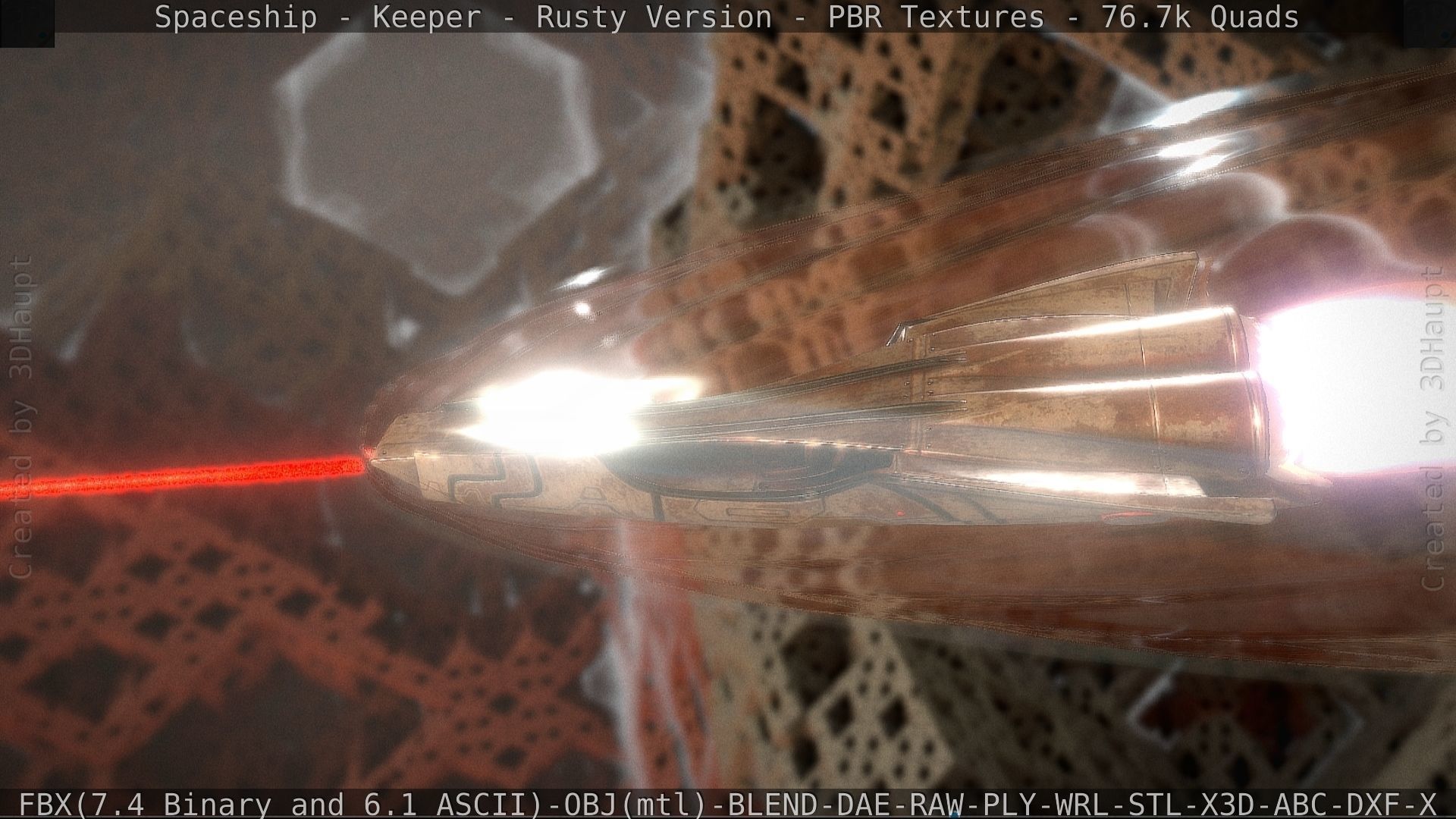 Spaceship - Keeper - Rusty Version 3D model_18