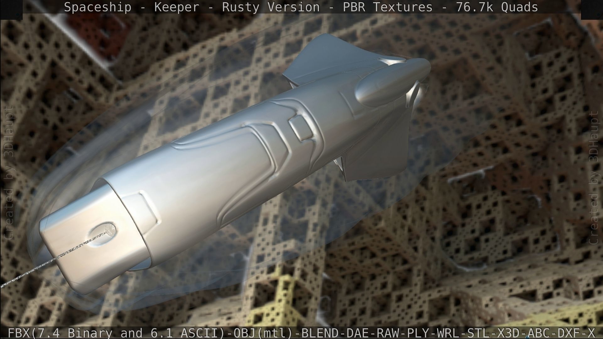 Spaceship - Keeper - Rusty Version 3D model_422